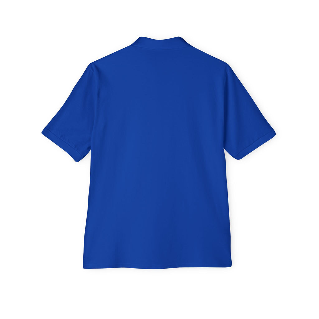 LMW Unisex Polo T-Shirt - Front Only Left Pocket Print - Royal Blue