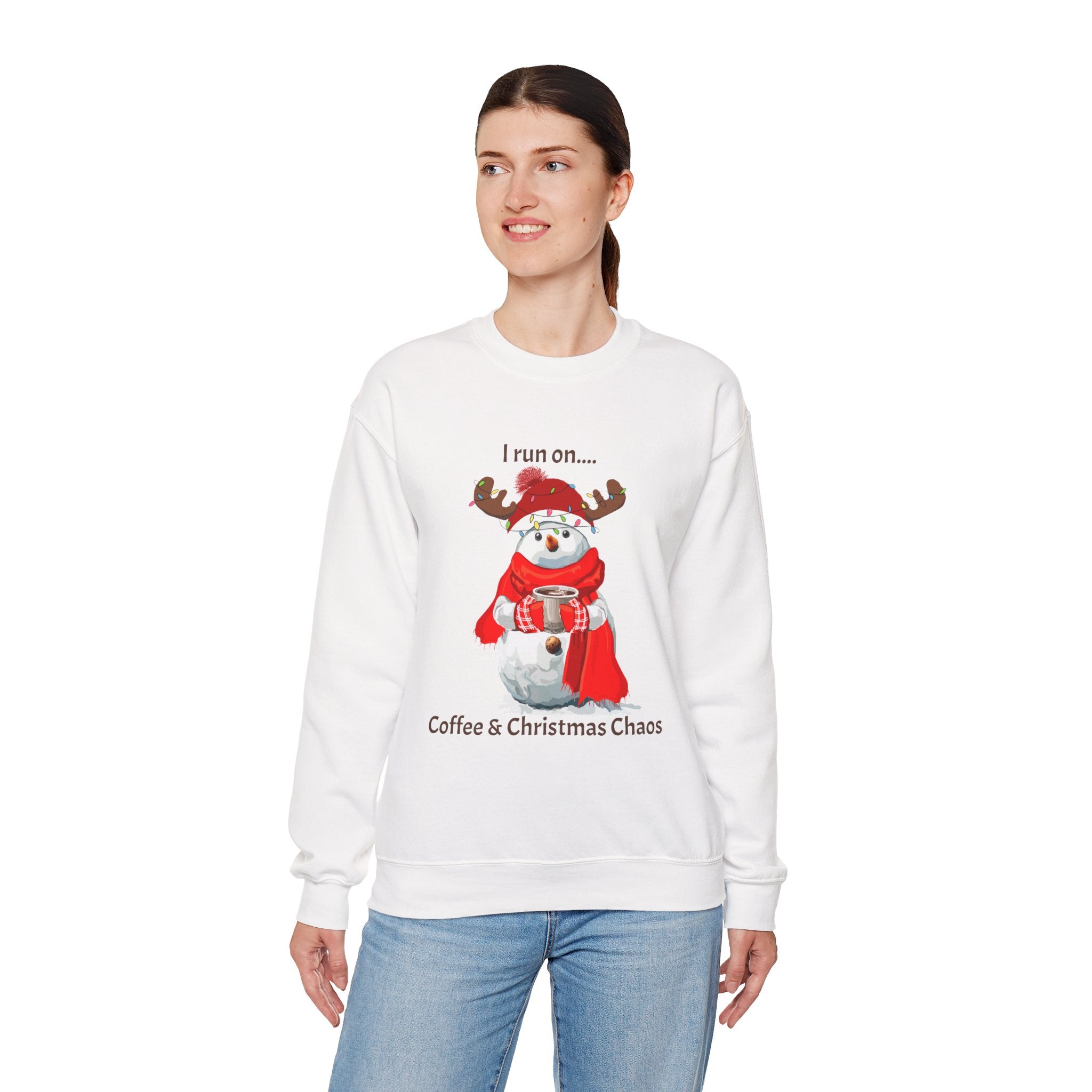 Coffee & Christmas Chaos Snowman Sweatshirt
