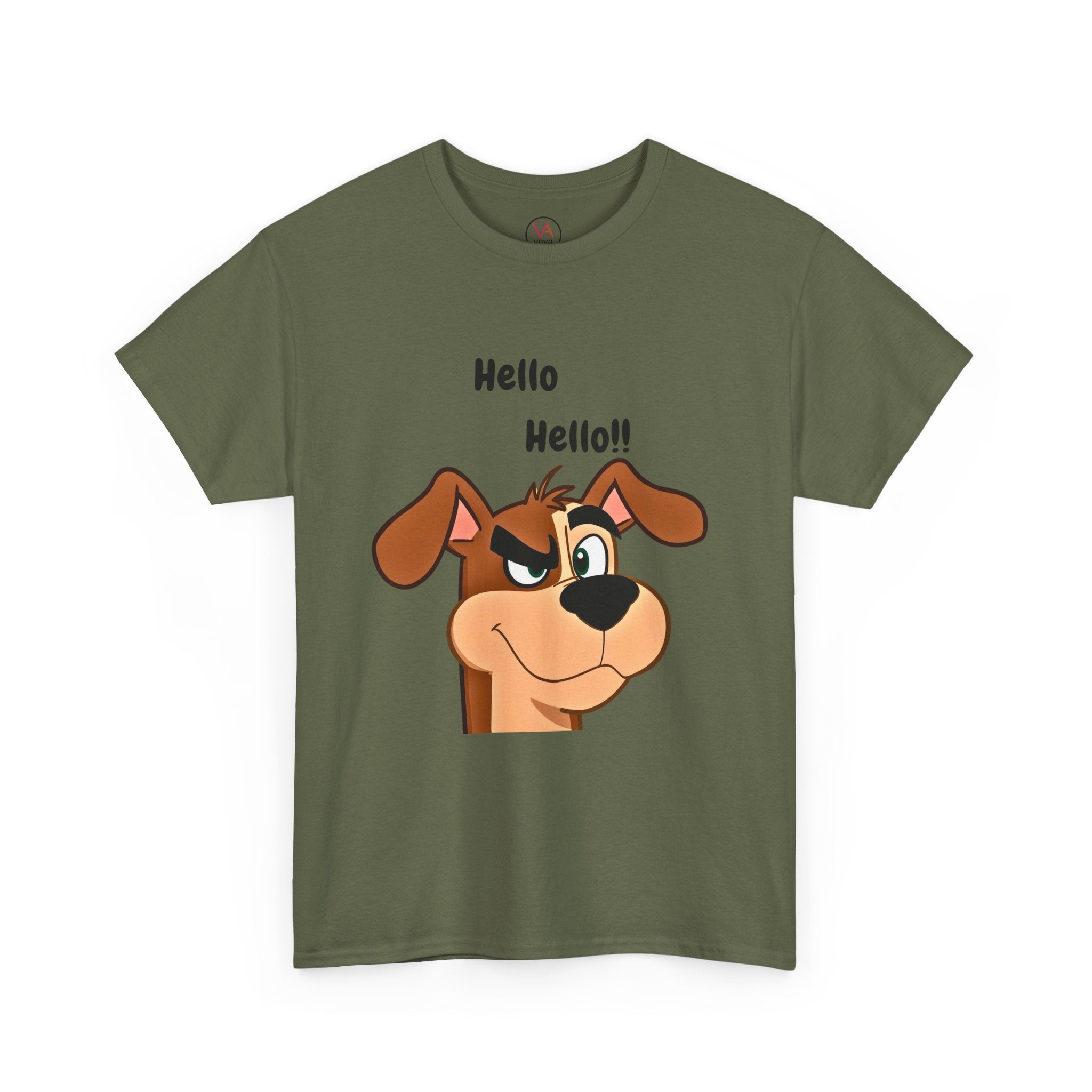 Hello Hello! Smirking Dog Unisex T-Shirt