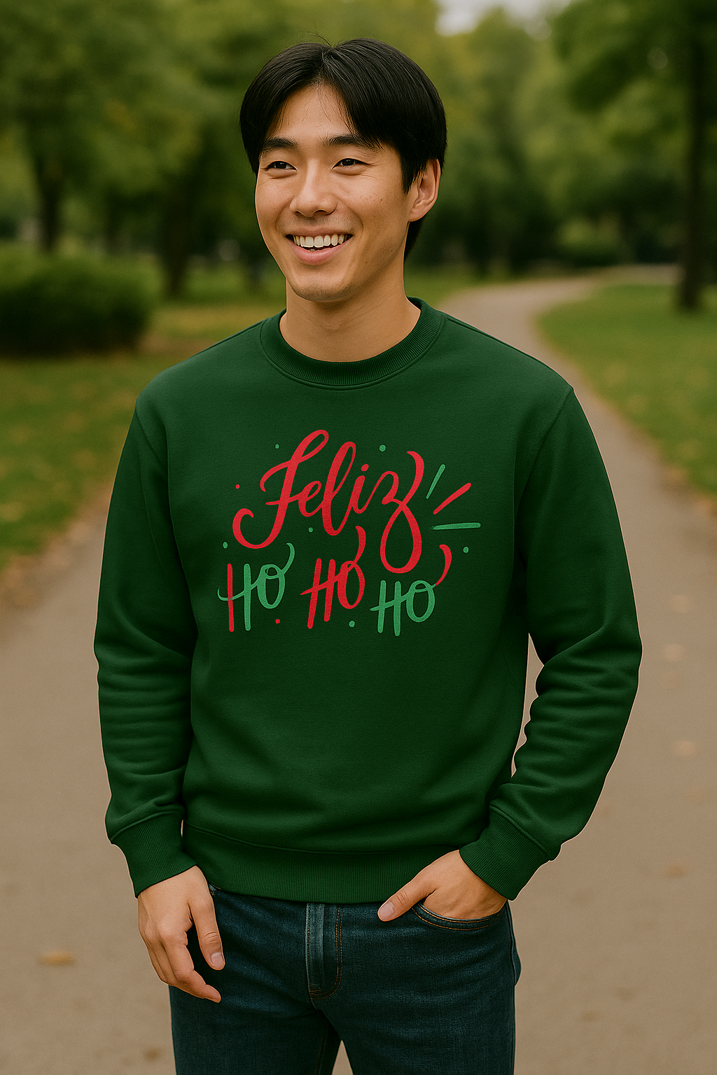 Christmas Ho Ho Ho Crewneck Sweatshirt — Festive Holiday Sweatshirt