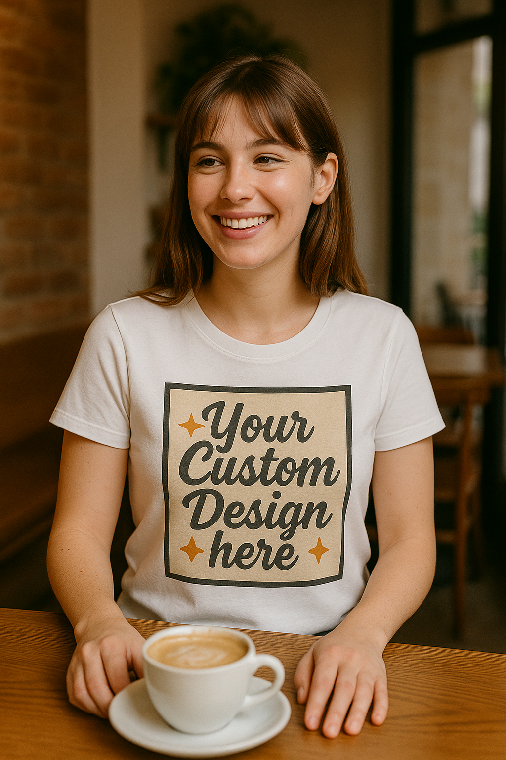 Personalized Photo or Logo or Custom Text 100% Cotton T-Shirt