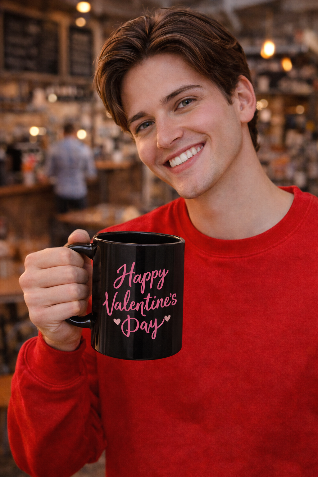 Personalized Valentine’s Day Photo Mug — Custom Name & Est. Year Ceramic Mug