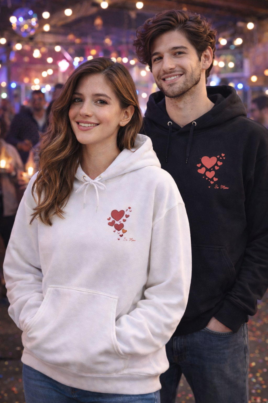 Tiny Heart Chest Patch Hoodie | tiny heart design, valentine doodle