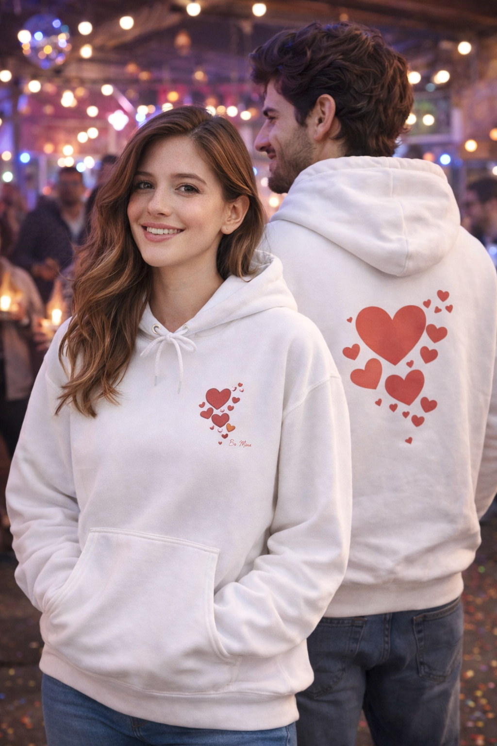 Tiny Heart Chest Patch Hoodie | tiny heart design, valentine doodle