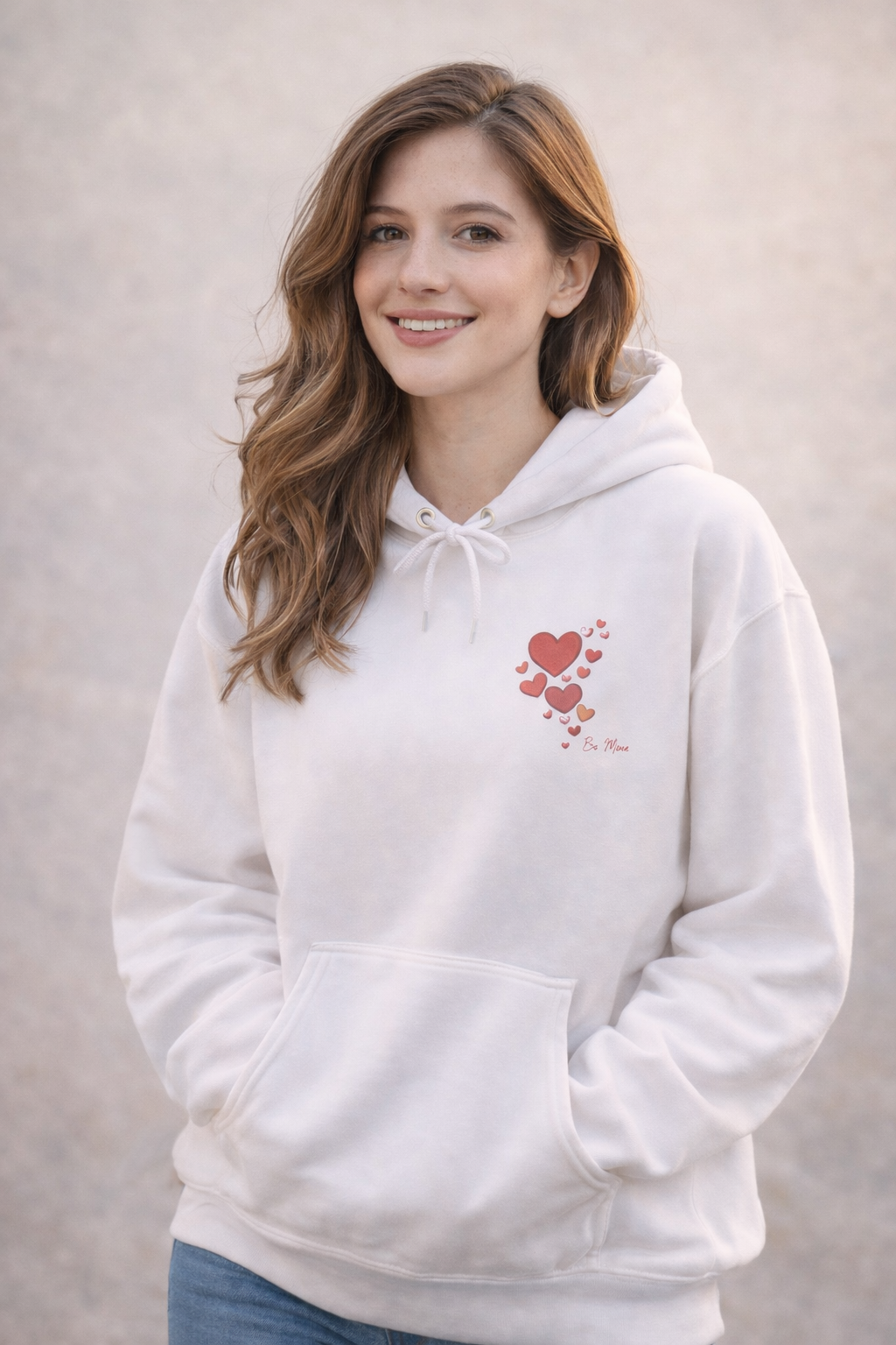Tiny Heart Chest Patch Hoodie | tiny heart design, valentine doodle