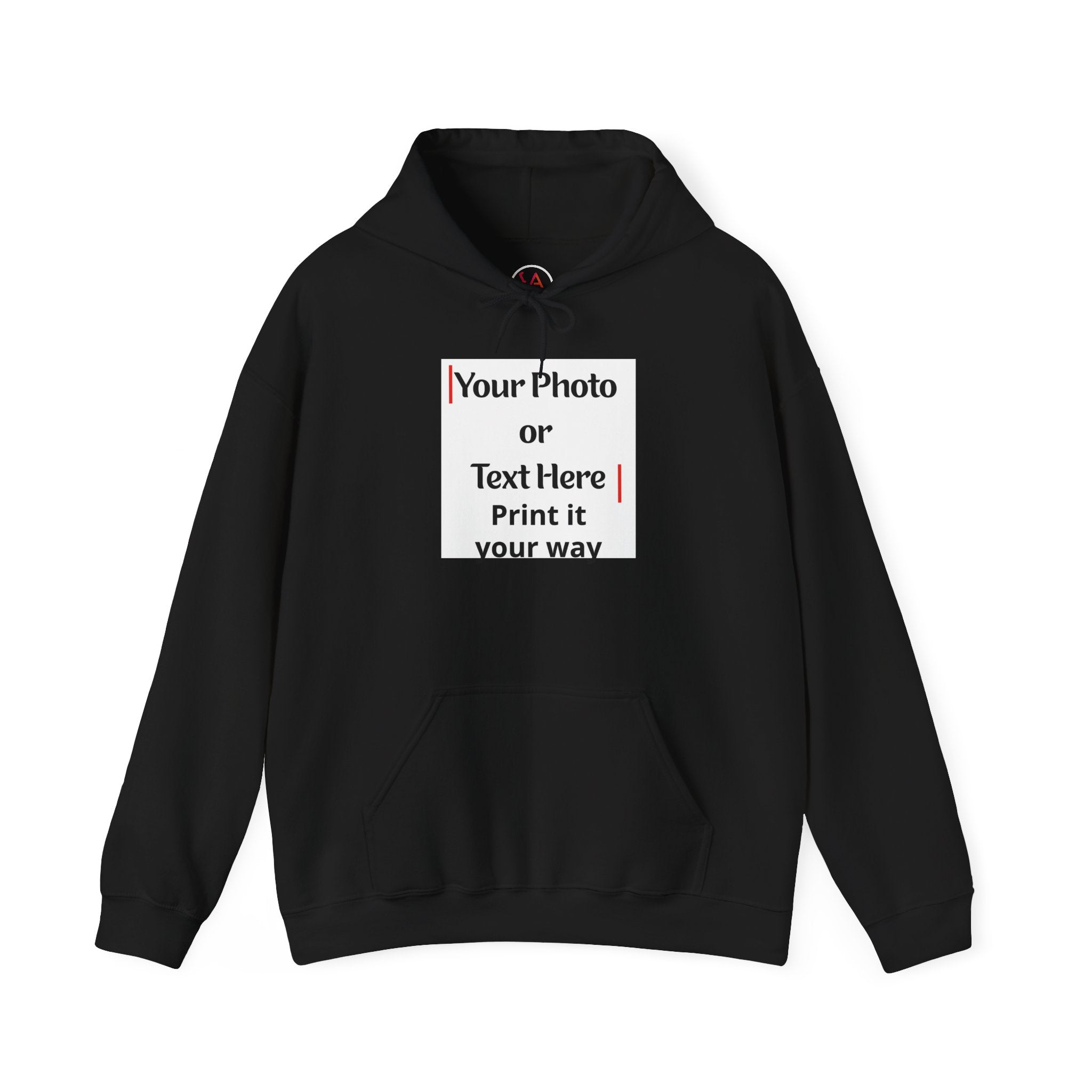 Personalized Photo or Logo or Custom Text Unisex Cotton Hoodie