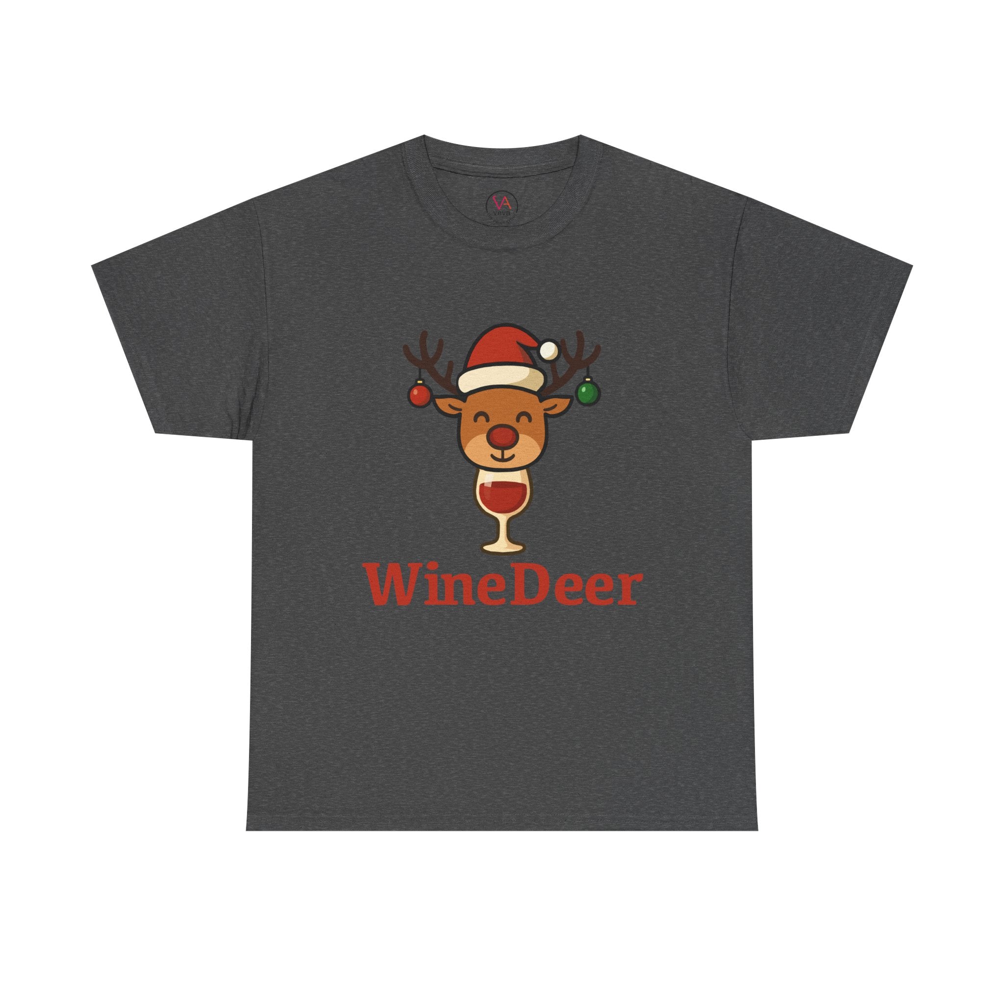 WineDeer Christmas Tee — Funny Holiday Reindeer Wine Shirt