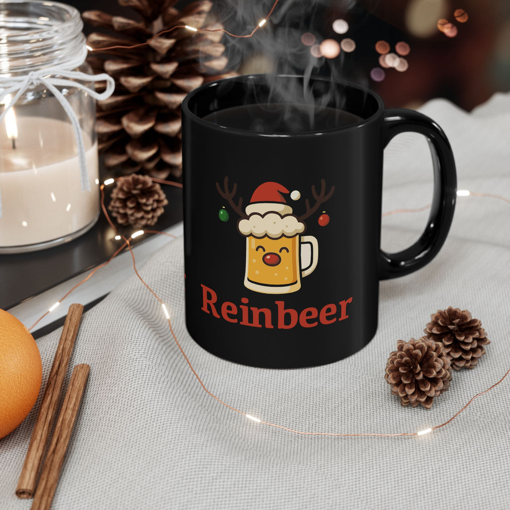 Reinbeer Christmas Mug — Funny Holiday Beer Mug (11oz & 15oz)