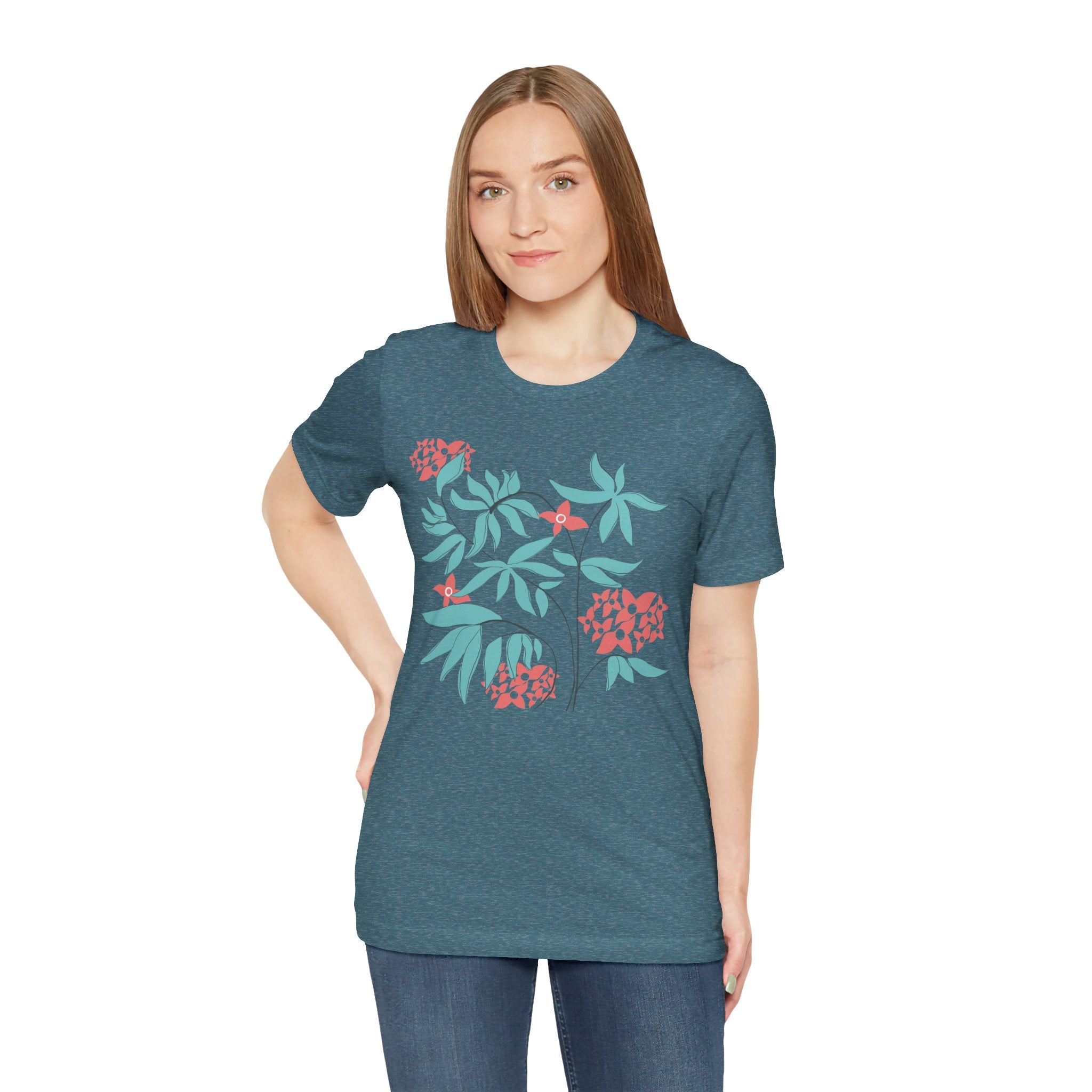 Floral Graphic Unisex Cotton T-Shirt