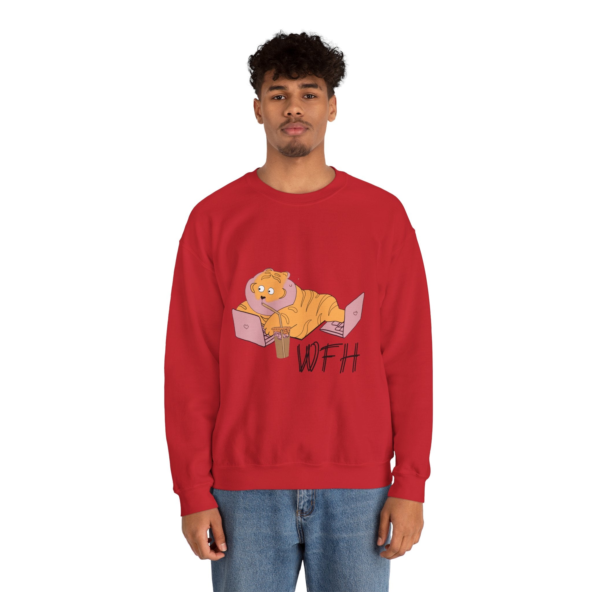Work From Home Unisex Sweatshirt – Cozy WFH Graphic Print