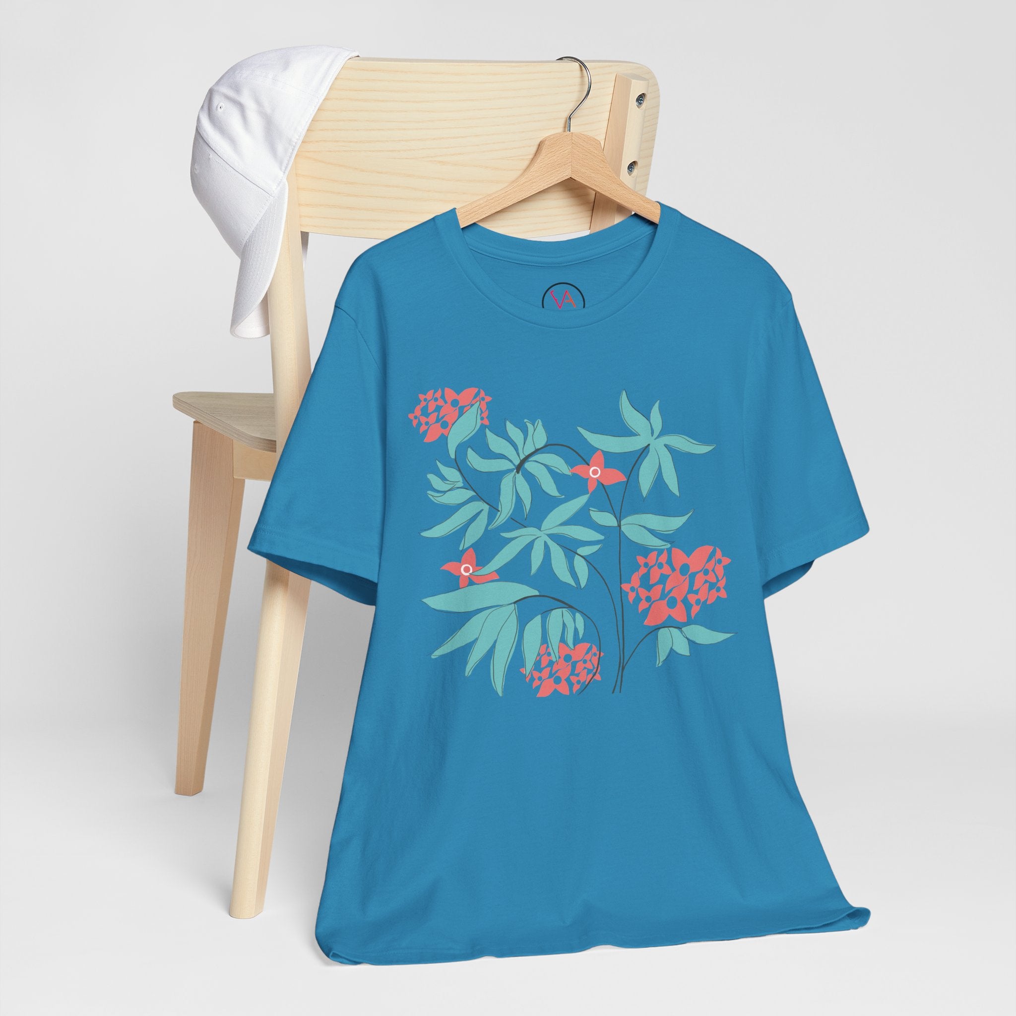 Floral Graphic Unisex Cotton T-Shirt