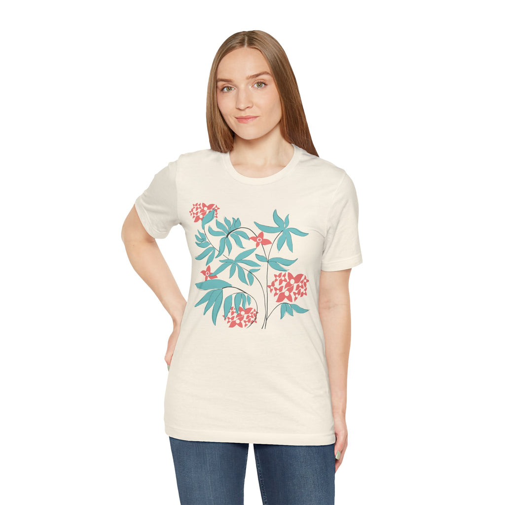 Floral Graphic Unisex Cotton T-Shirt