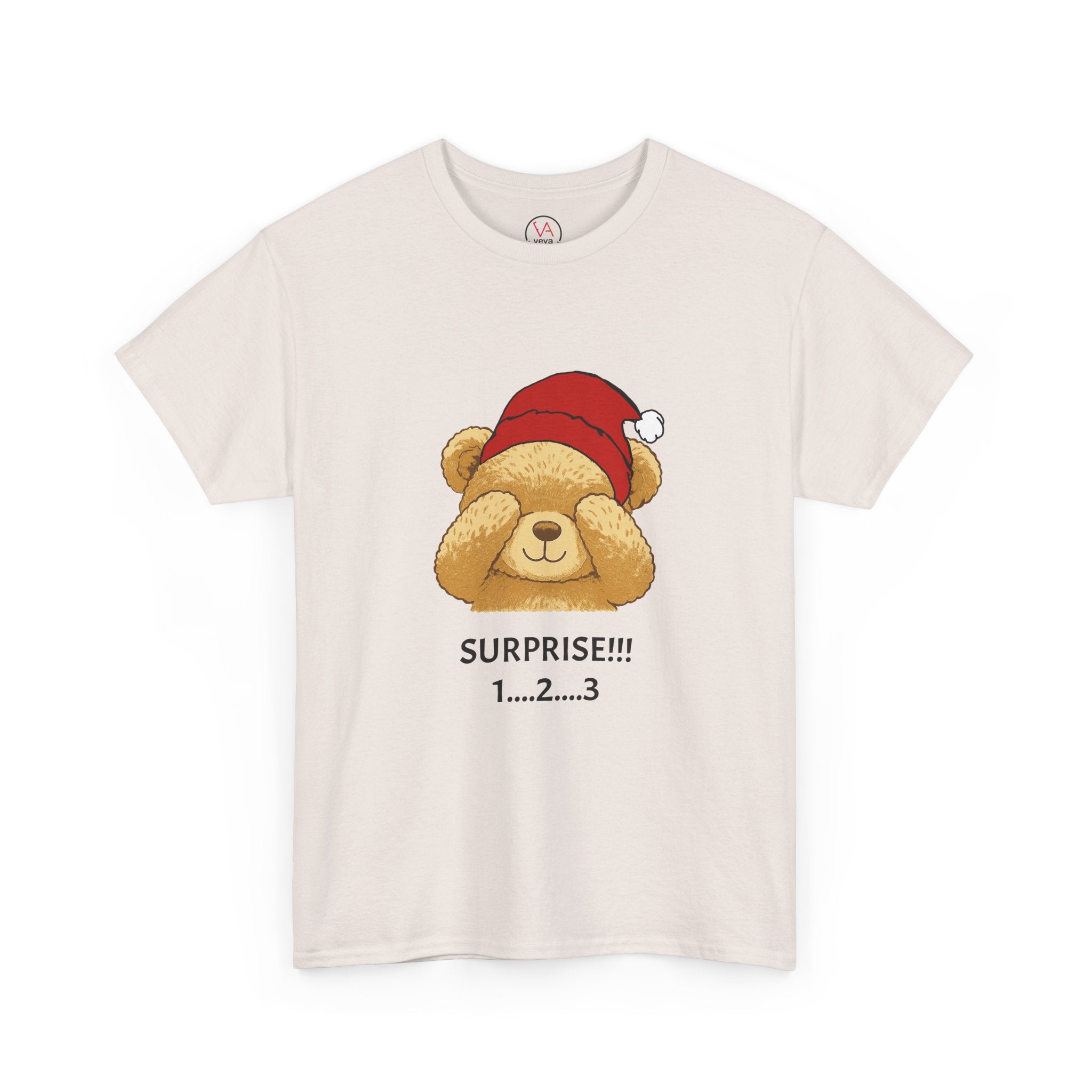 Surprise Bear Christmas Tee — Cute Holiday Bear Graphic T-Shirt