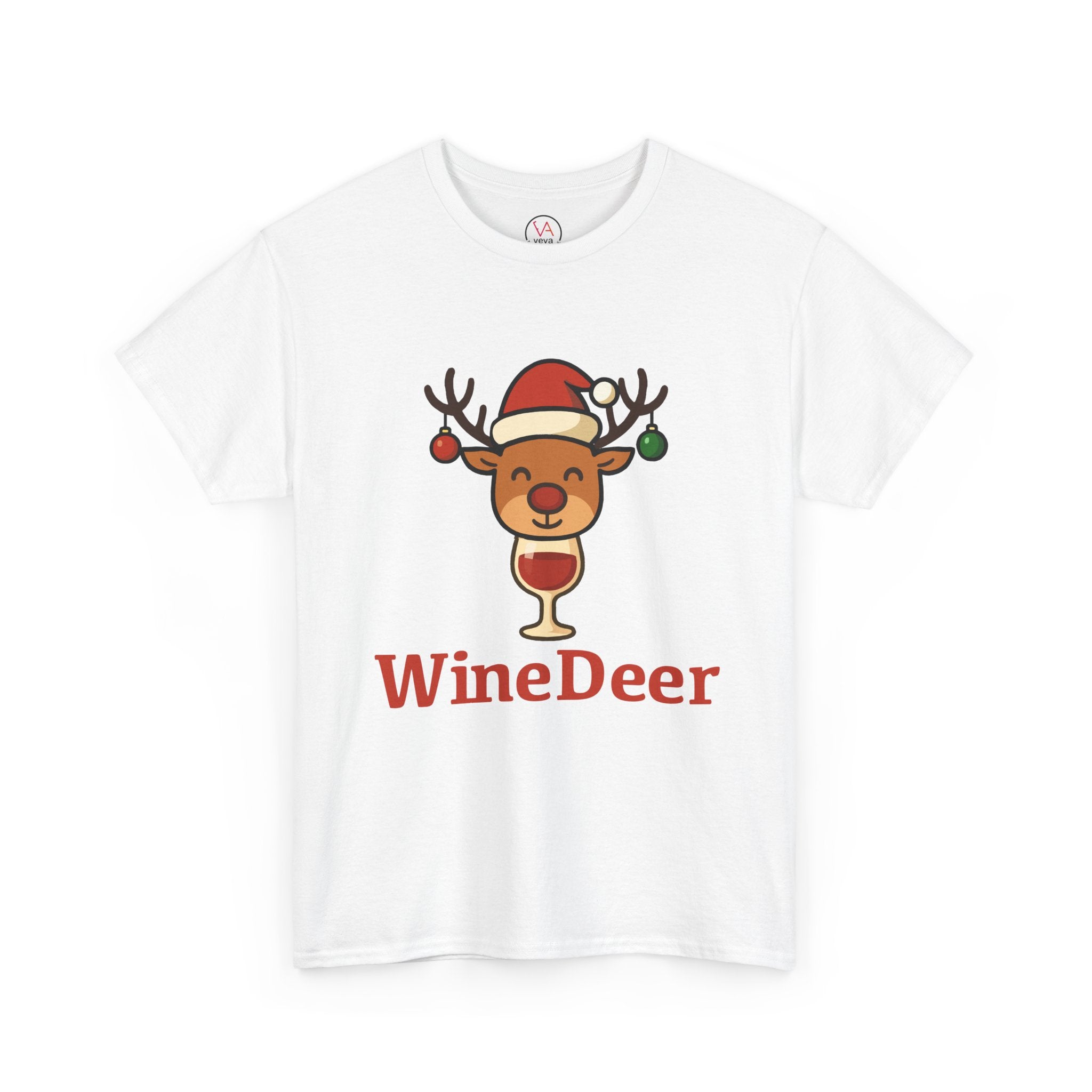 WineDeer Christmas Tee — Funny Holiday Reindeer Wine Shirt