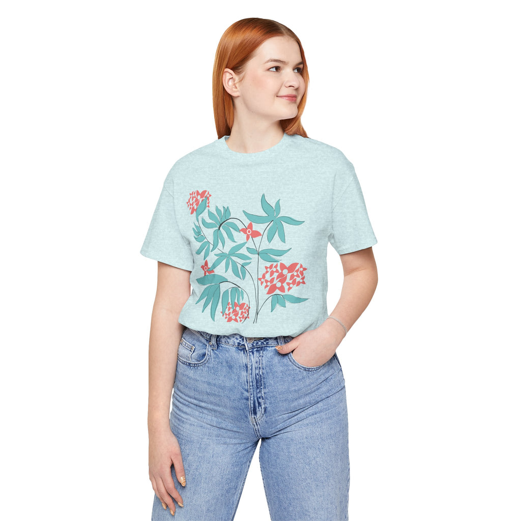 Floral Graphic Unisex Cotton T-Shirt
