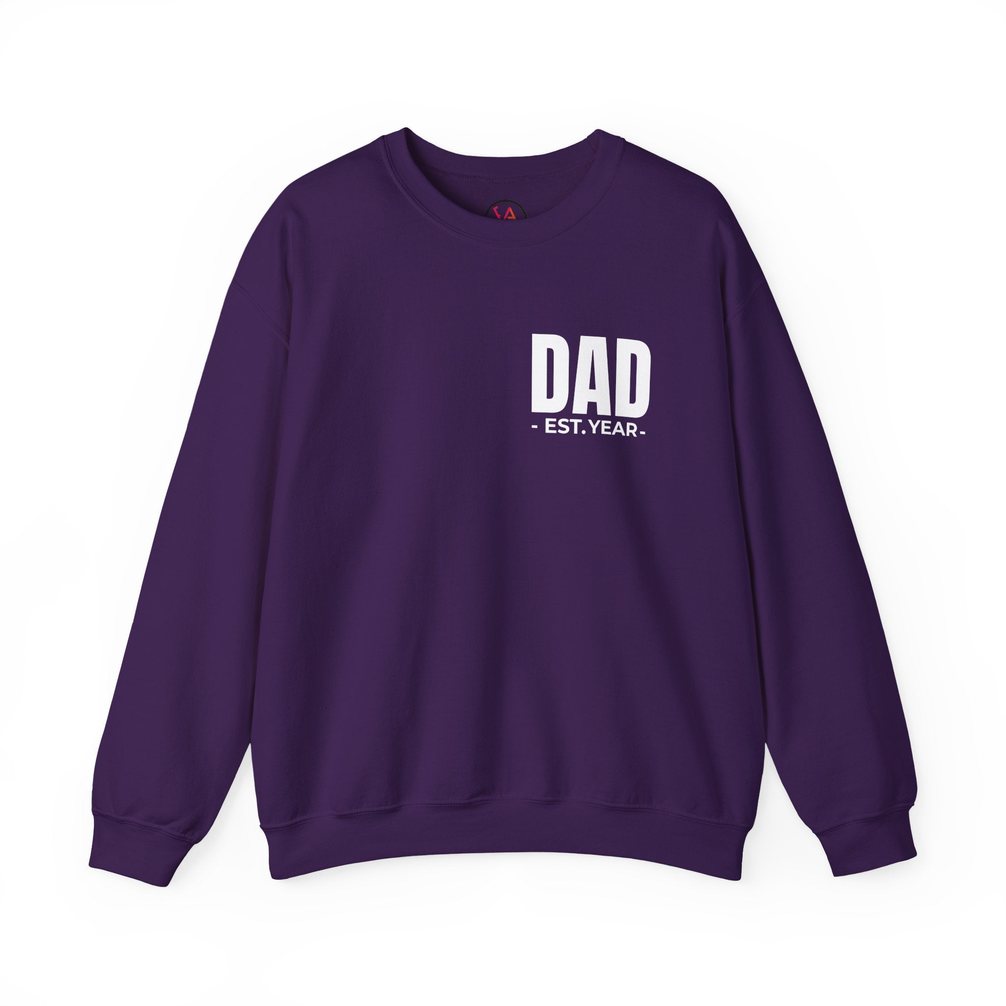 Personalized Dad EST. Year Crewneck Sweatshirt — Custom Father’s Day/New Dad Gift (Add Your Year)
