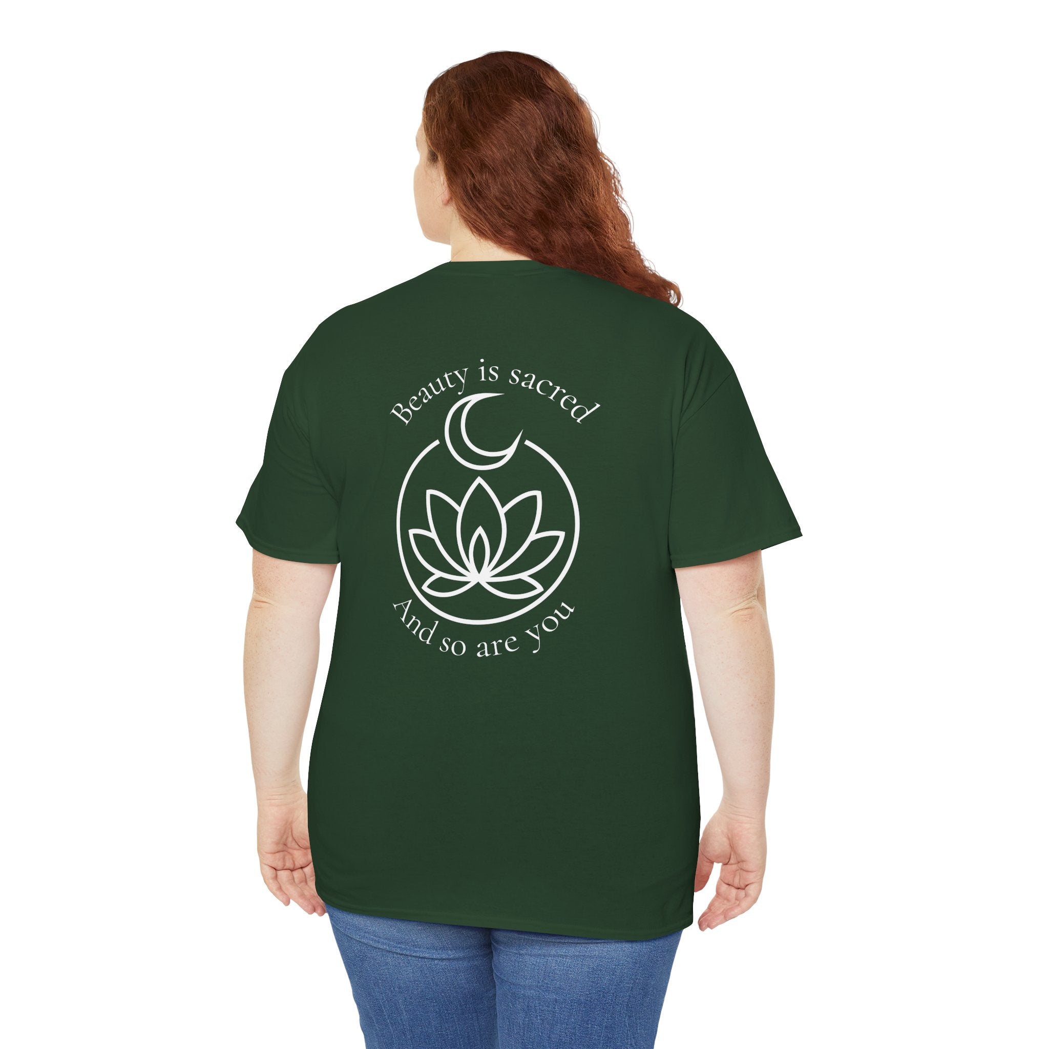 Sacred Salon & Spa - Forest Green - RoundNeck - Design2