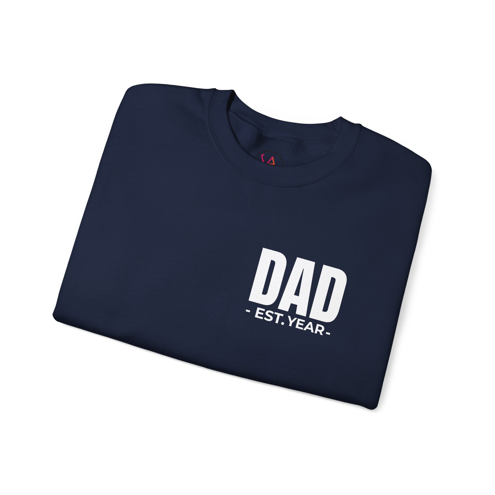 Personalized Dad EST. Year Crewneck Sweatshirt — Custom Father’s Day/New Dad Gift (Add Your Year)