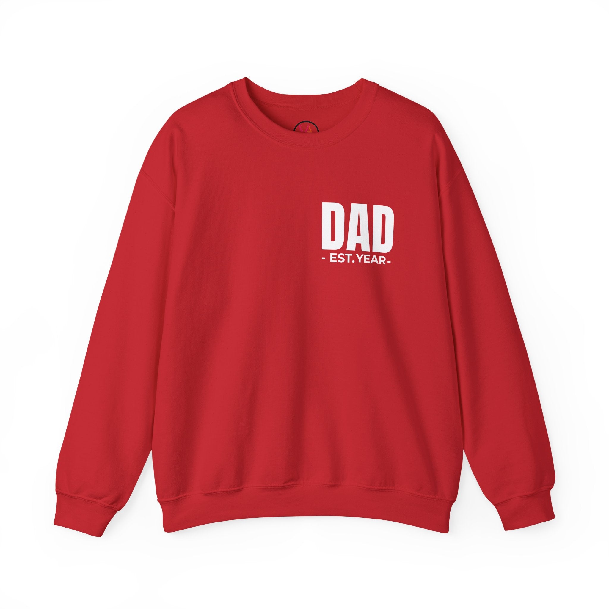 Personalized Dad EST. Year Crewneck Sweatshirt — Custom Father’s Day/New Dad Gift (Add Your Year)
