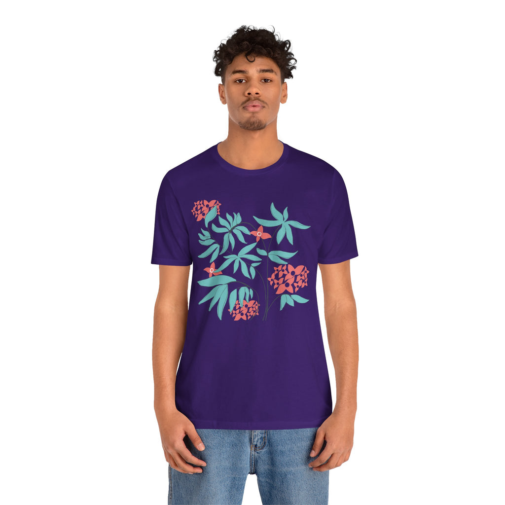 Floral Graphic Unisex Cotton T-Shirt