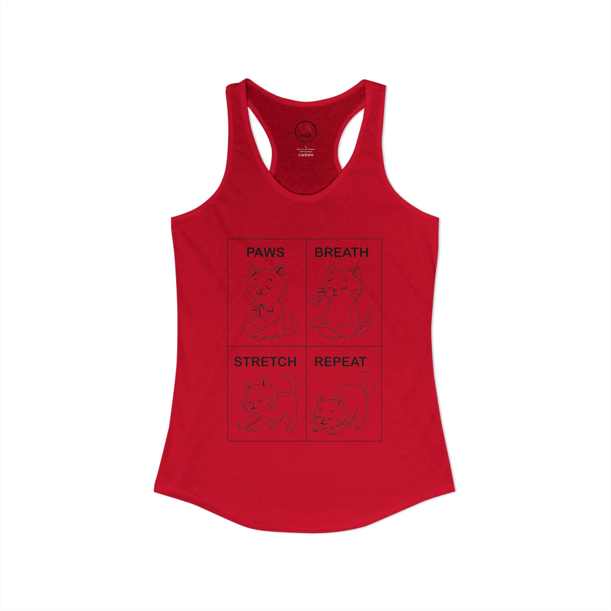 Cat Yoga Women's Racerback Activewear Tank Top