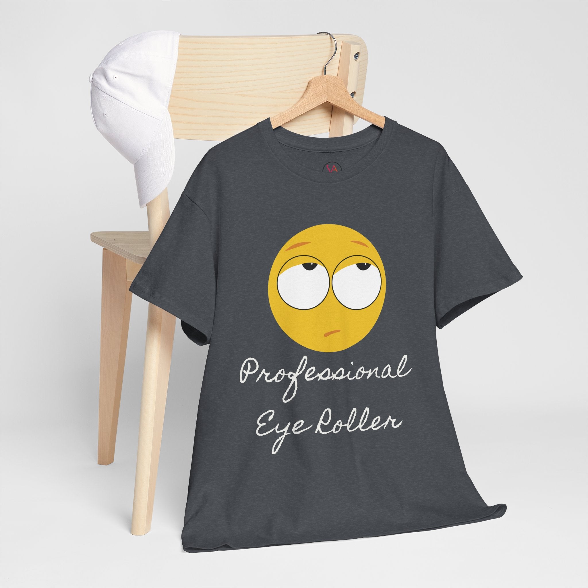 Lightweight 100% Cotton T-Shirt with Funny Eye Roll Graphic – Unisex