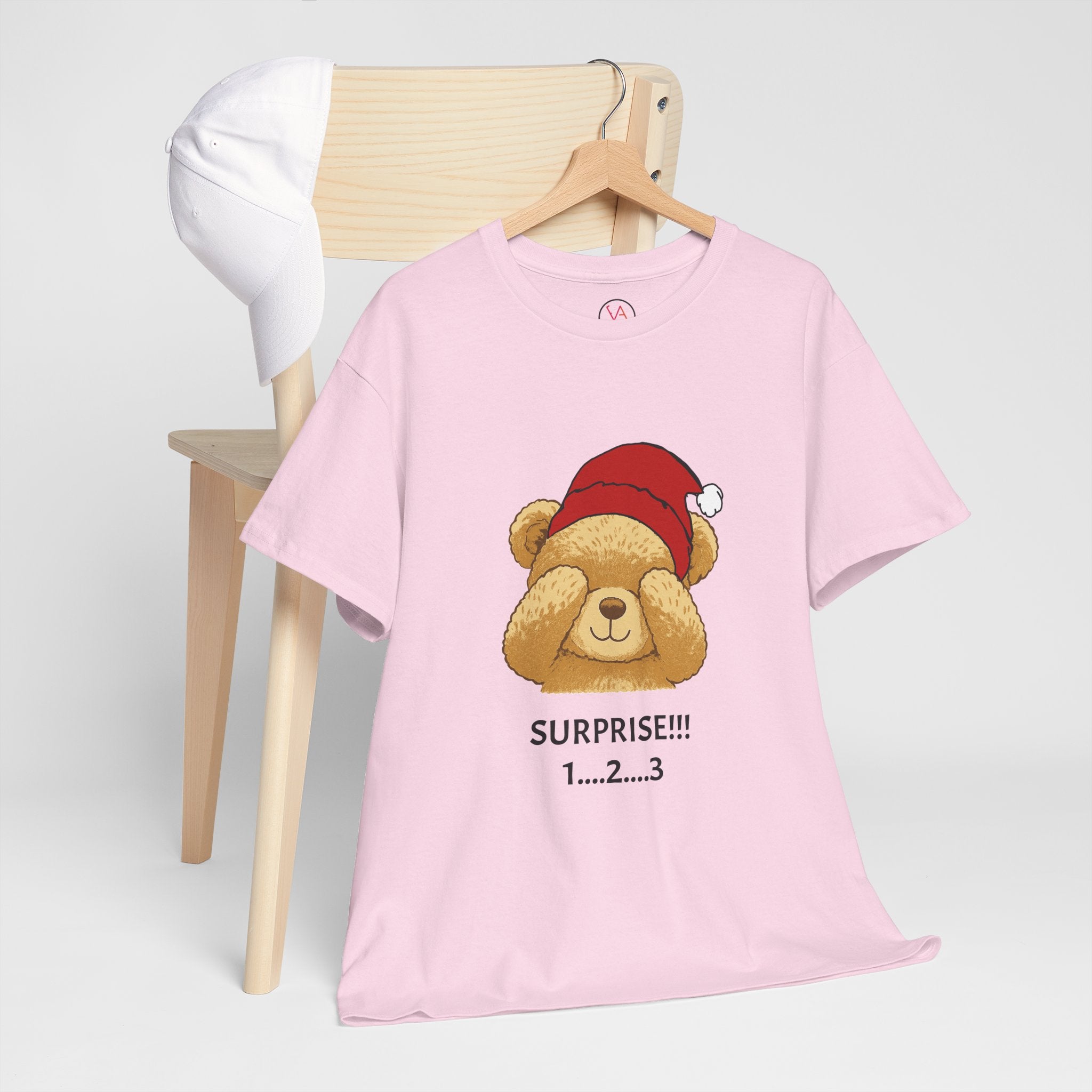 Surprise Bear Christmas Tee — Cute Holiday Bear Graphic T-Shirt