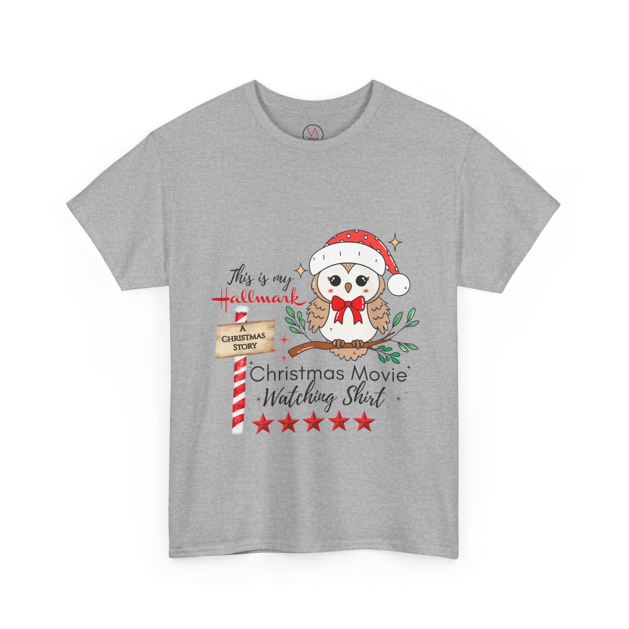 Christmas Movie Watching Shirt — Cute Owl Santa Holiday Tee