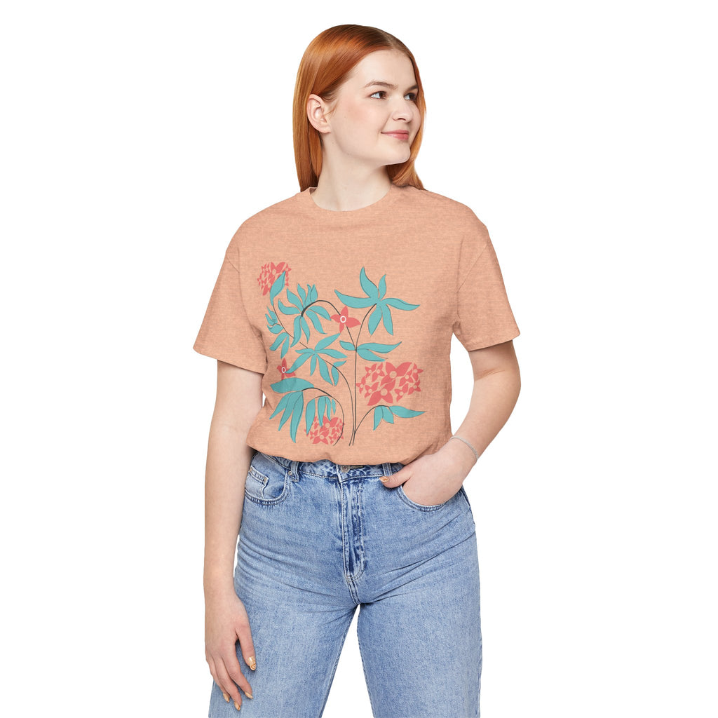 Floral Graphic Unisex Cotton T-Shirt