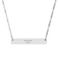 Engravable Horizontal Bar Necklace — Personalized Name Plate Jewelry