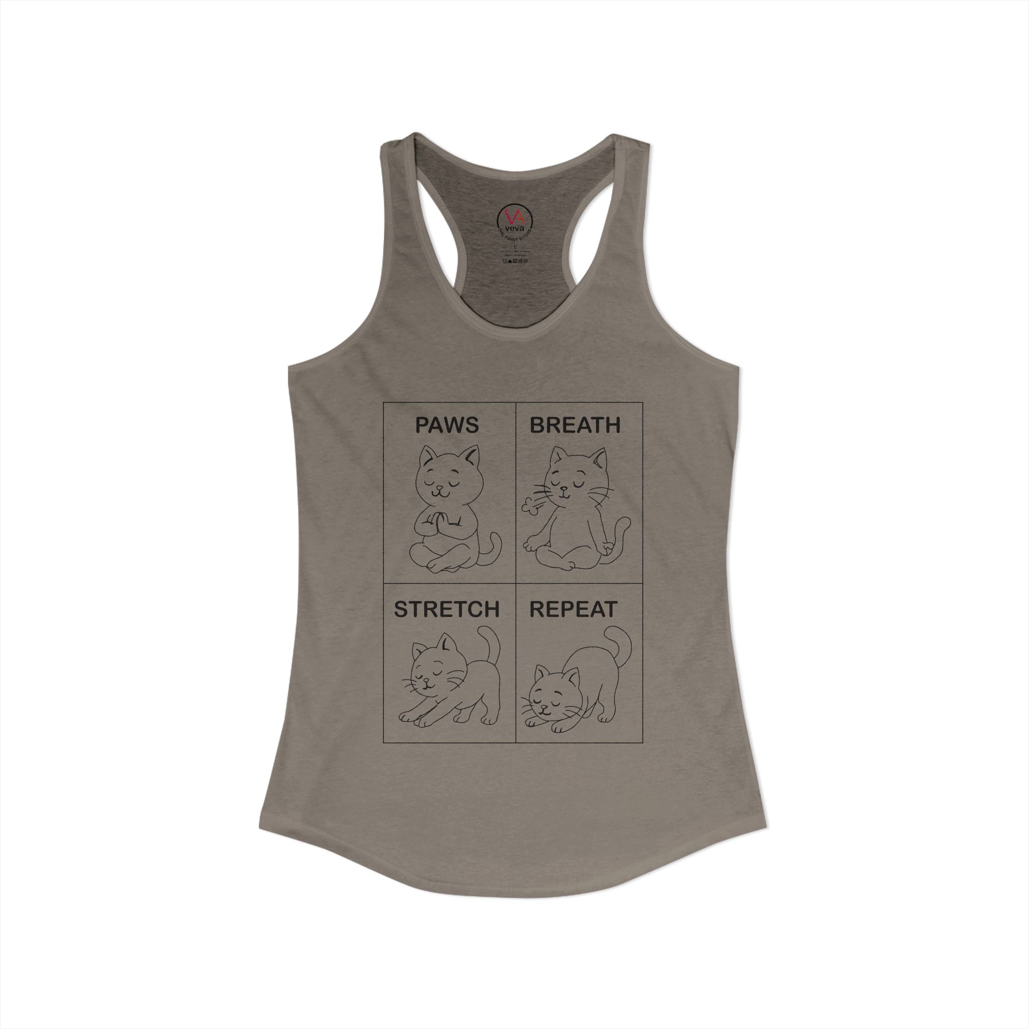 Cat Yoga Women's Racerback Activewear Tank Top