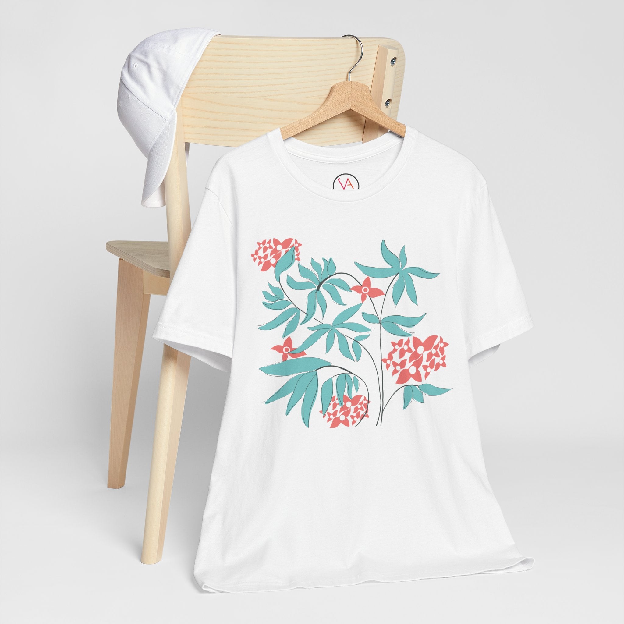 Floral Graphic Unisex Cotton T-Shirt