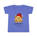 Toddler T-Shirt - Cute Surprise Bear with Santa Hat "SURPRISE!!! 1...2...3" Christmas Holiday Tee