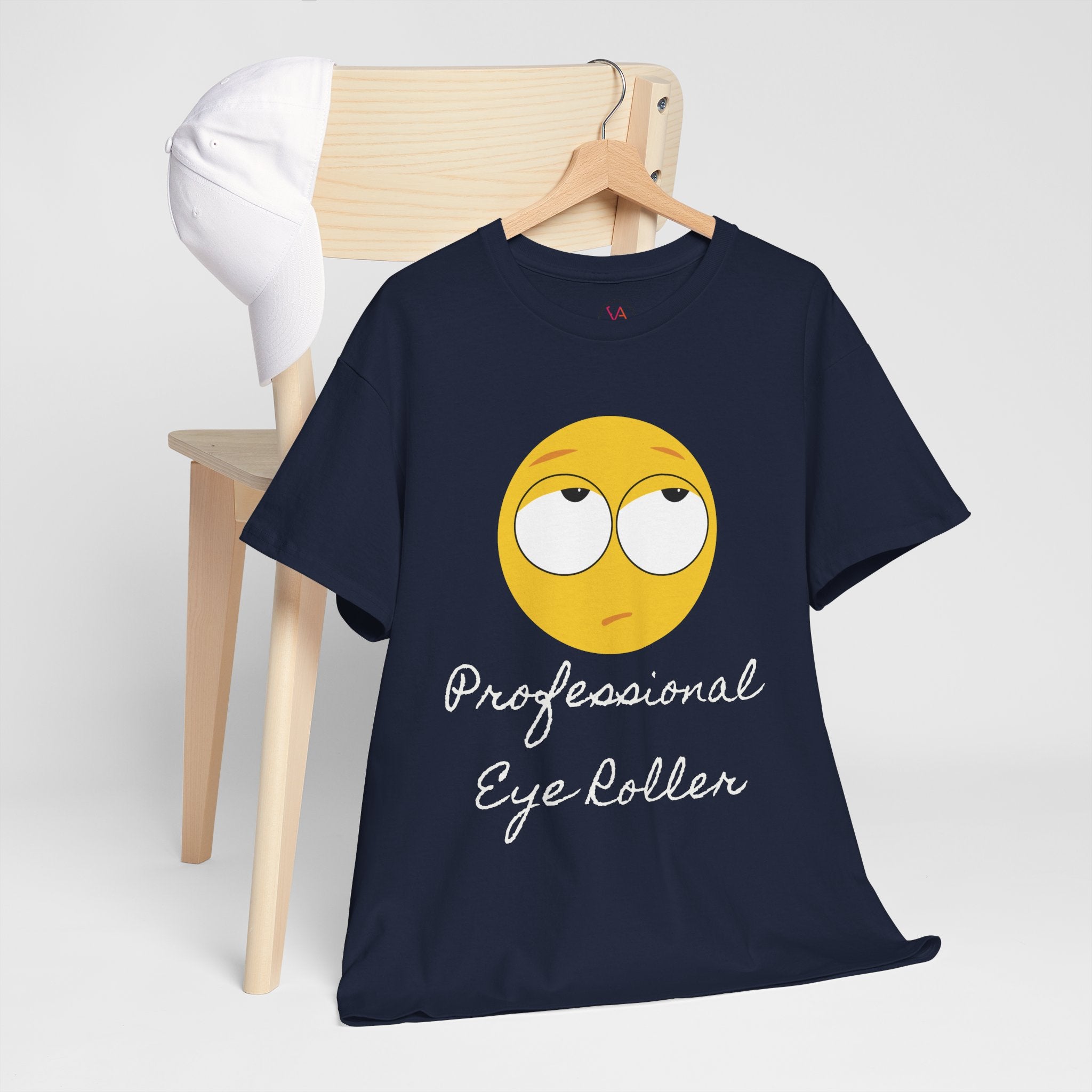 Lightweight 100% Cotton T-Shirt with Funny Eye Roll Graphic – Unisex