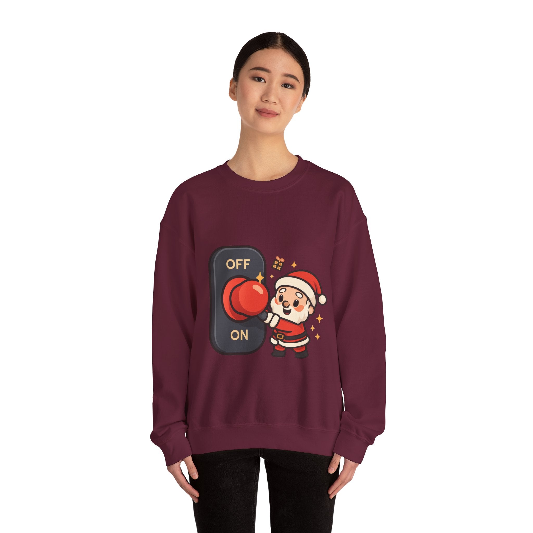 Santa’s Magic Button Holiday Sweatshirt