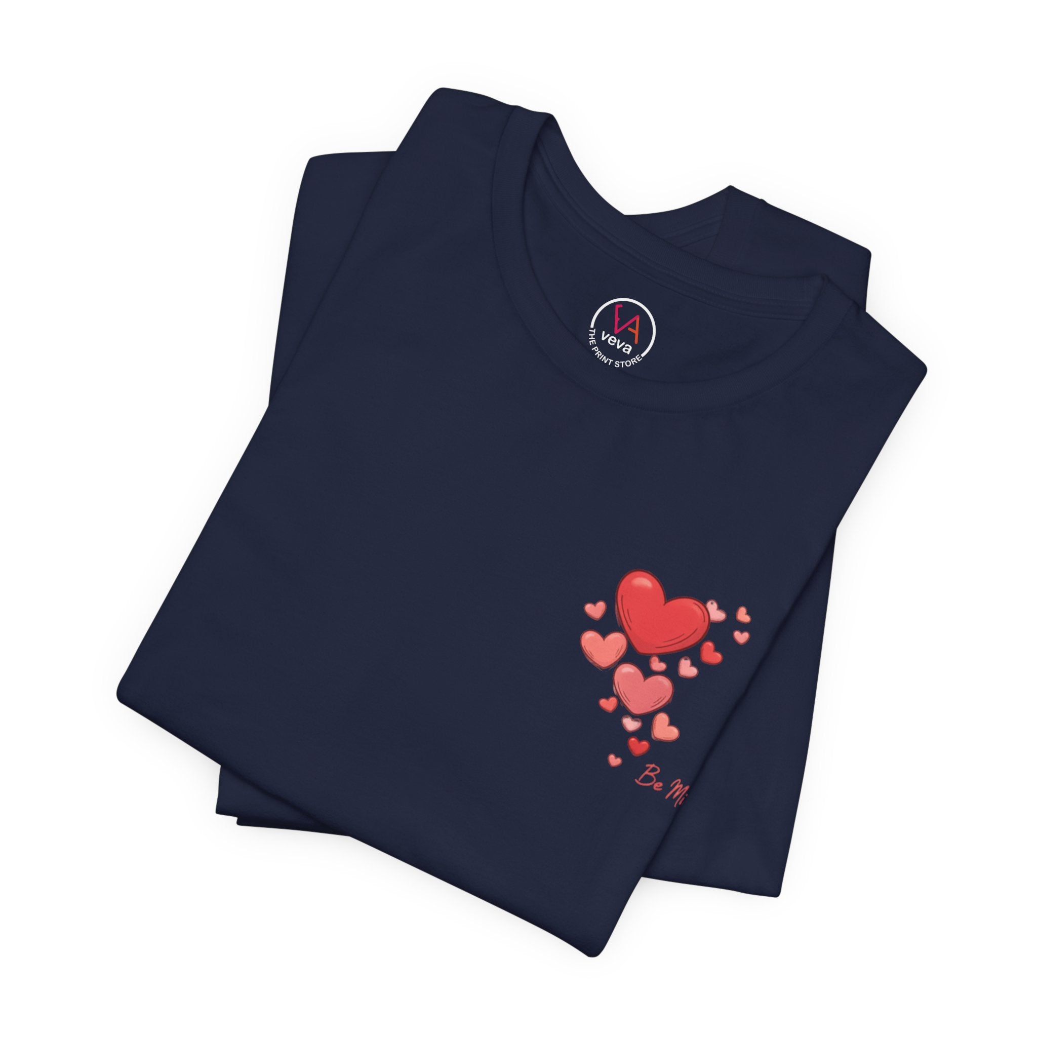 “Be Mine” Heart Pocket T-Shirt – 100% Cotton Minimal Valentine’s Day Tee