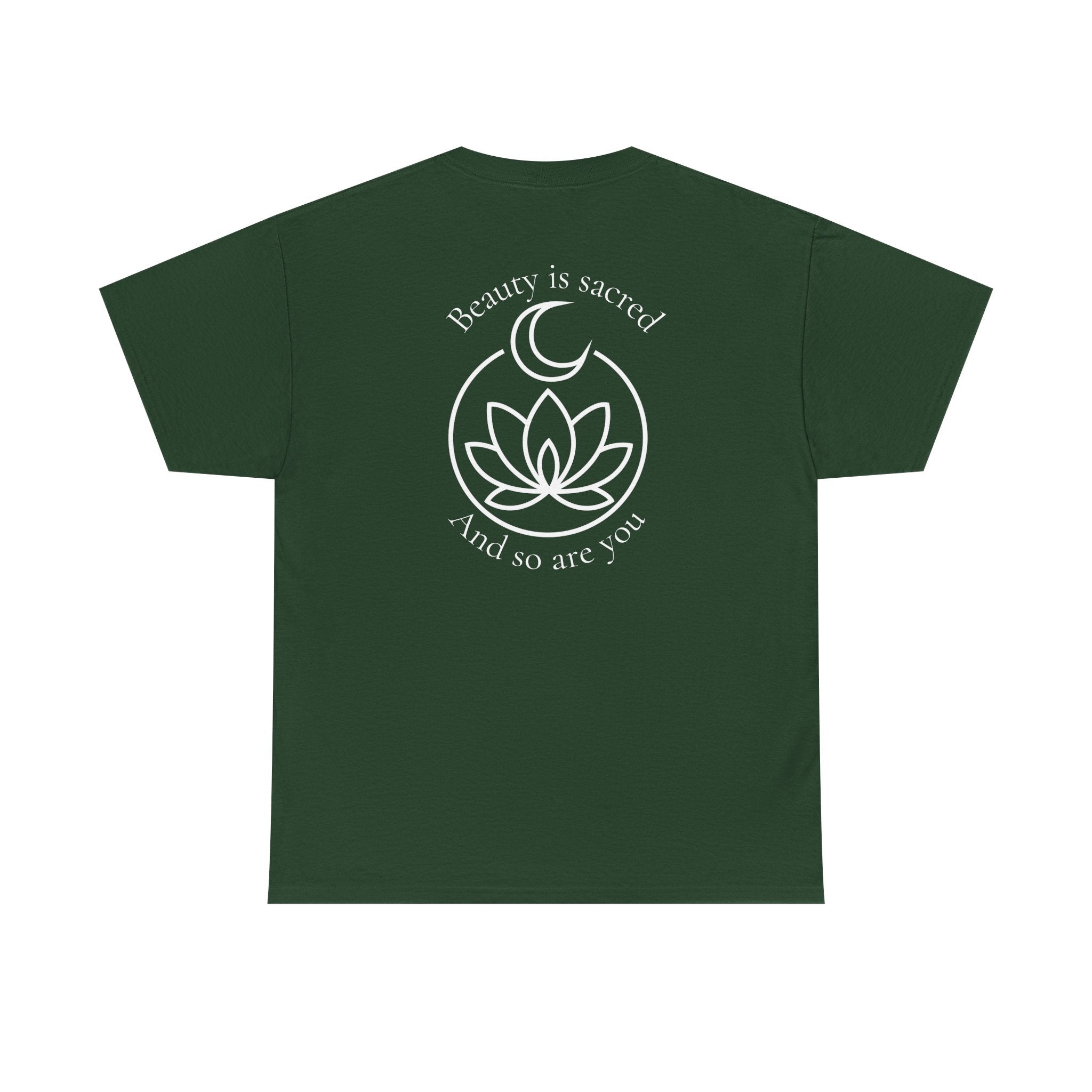 Sacred Salon & Spa - Forest Green - RoundNeck - Design2