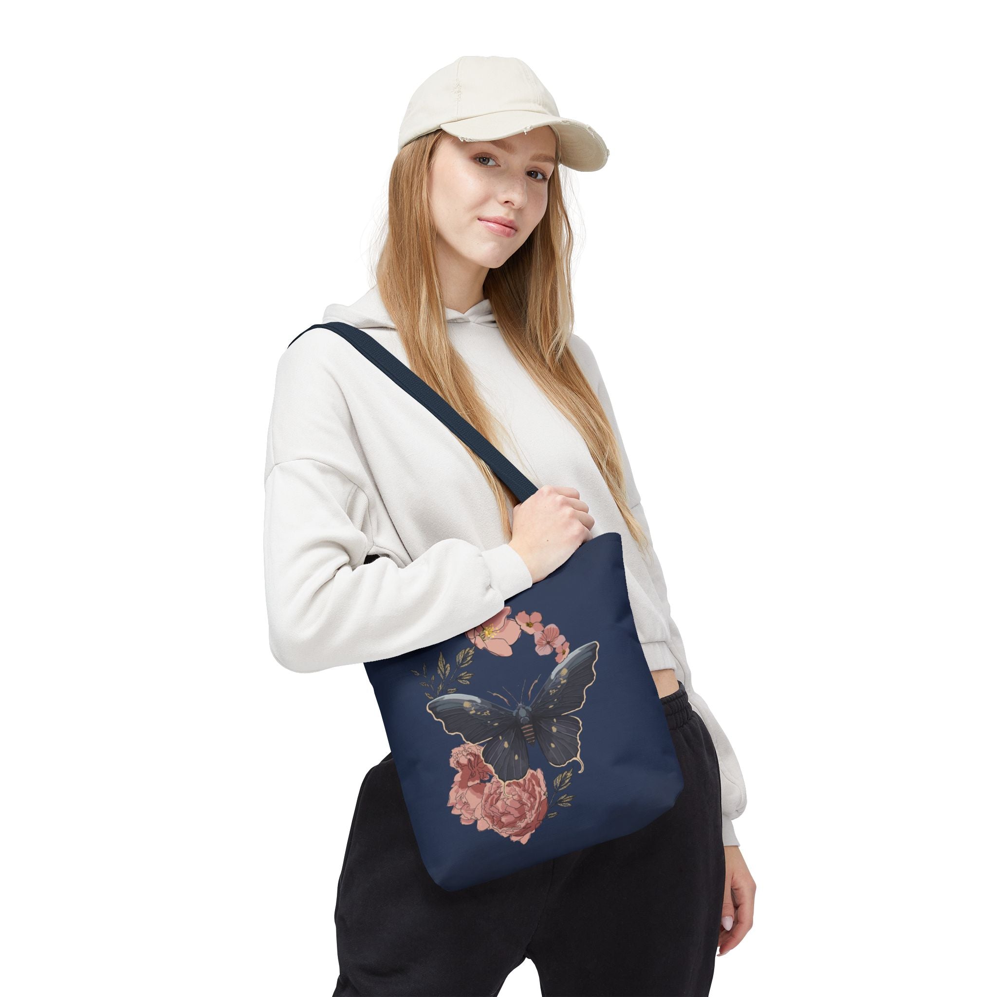 Floral Butterfly Tote Bag