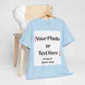 Personalized Photo or Logo or Custom Text 100% Cotton T-Shirt