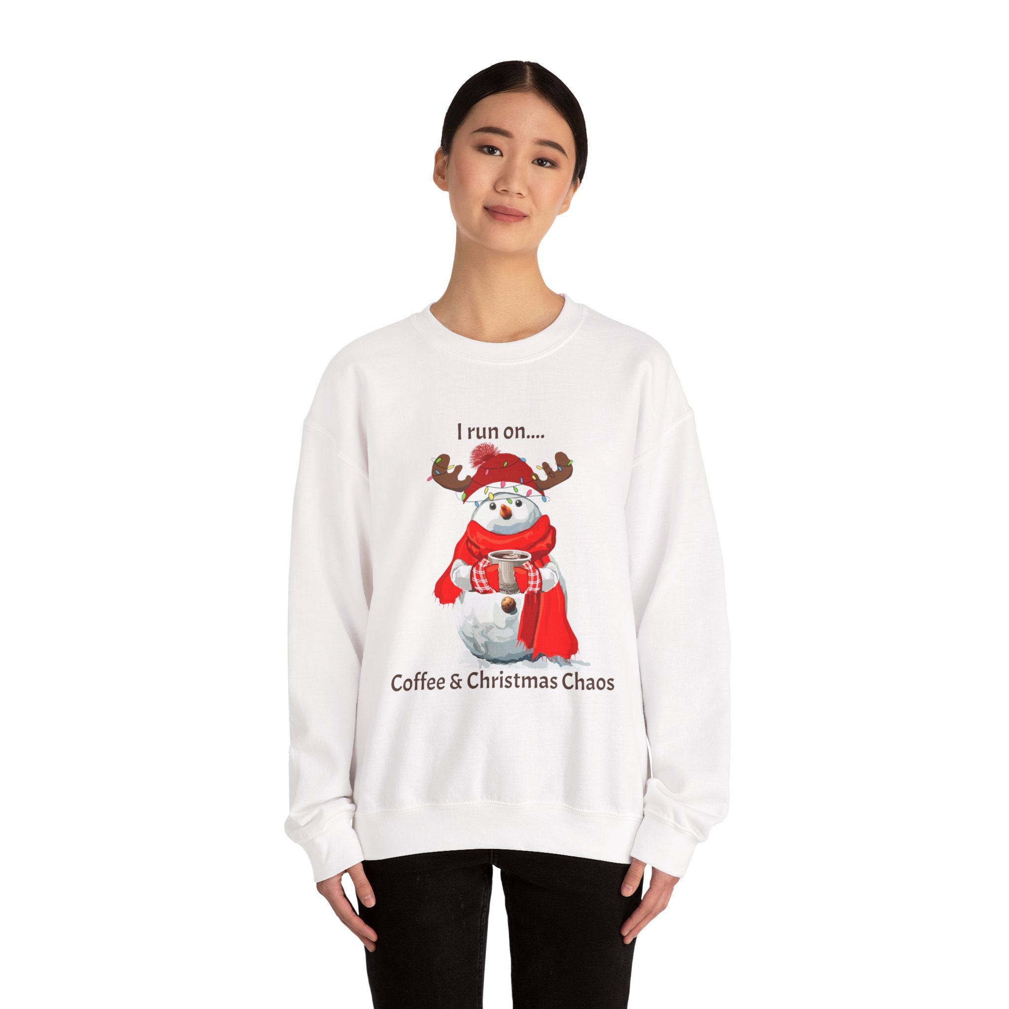 Coffee & Christmas Chaos Snowman Sweatshirt