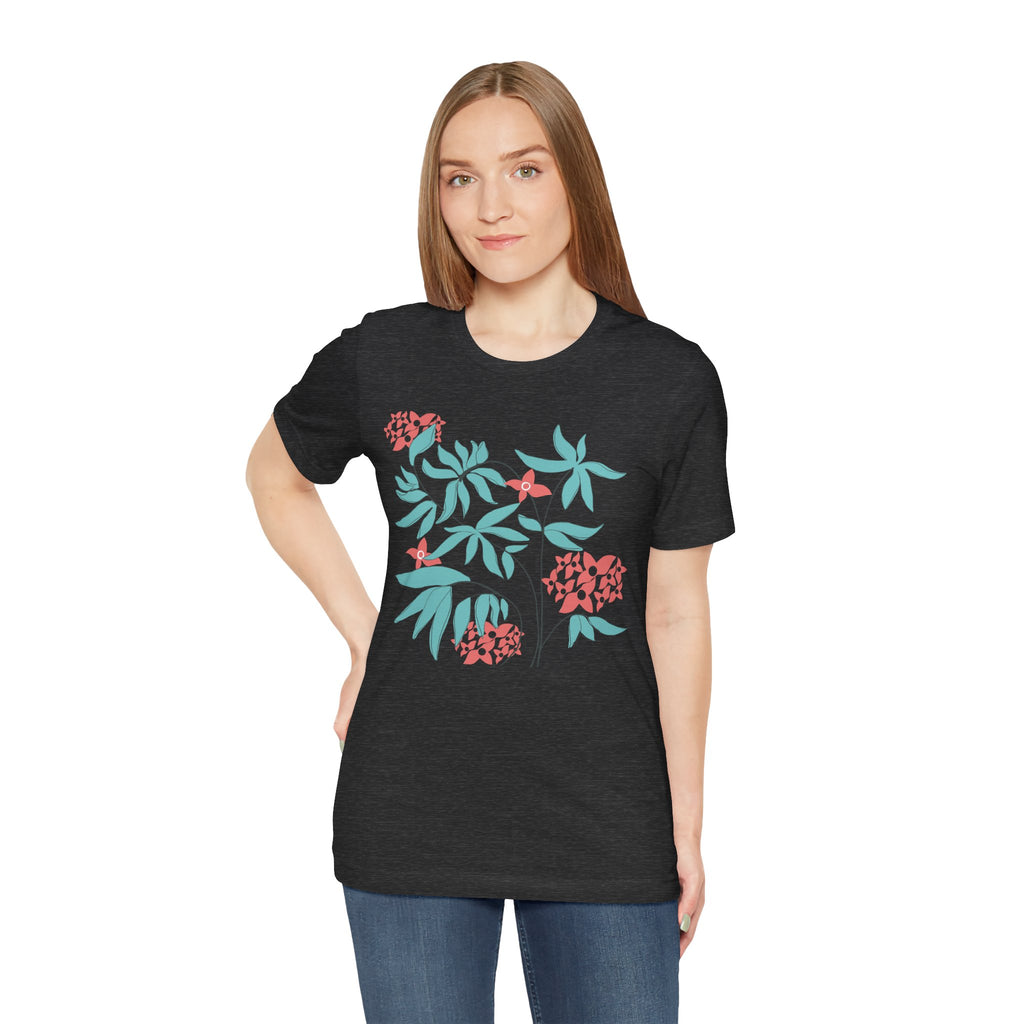 Floral Graphic Unisex Cotton T-Shirt