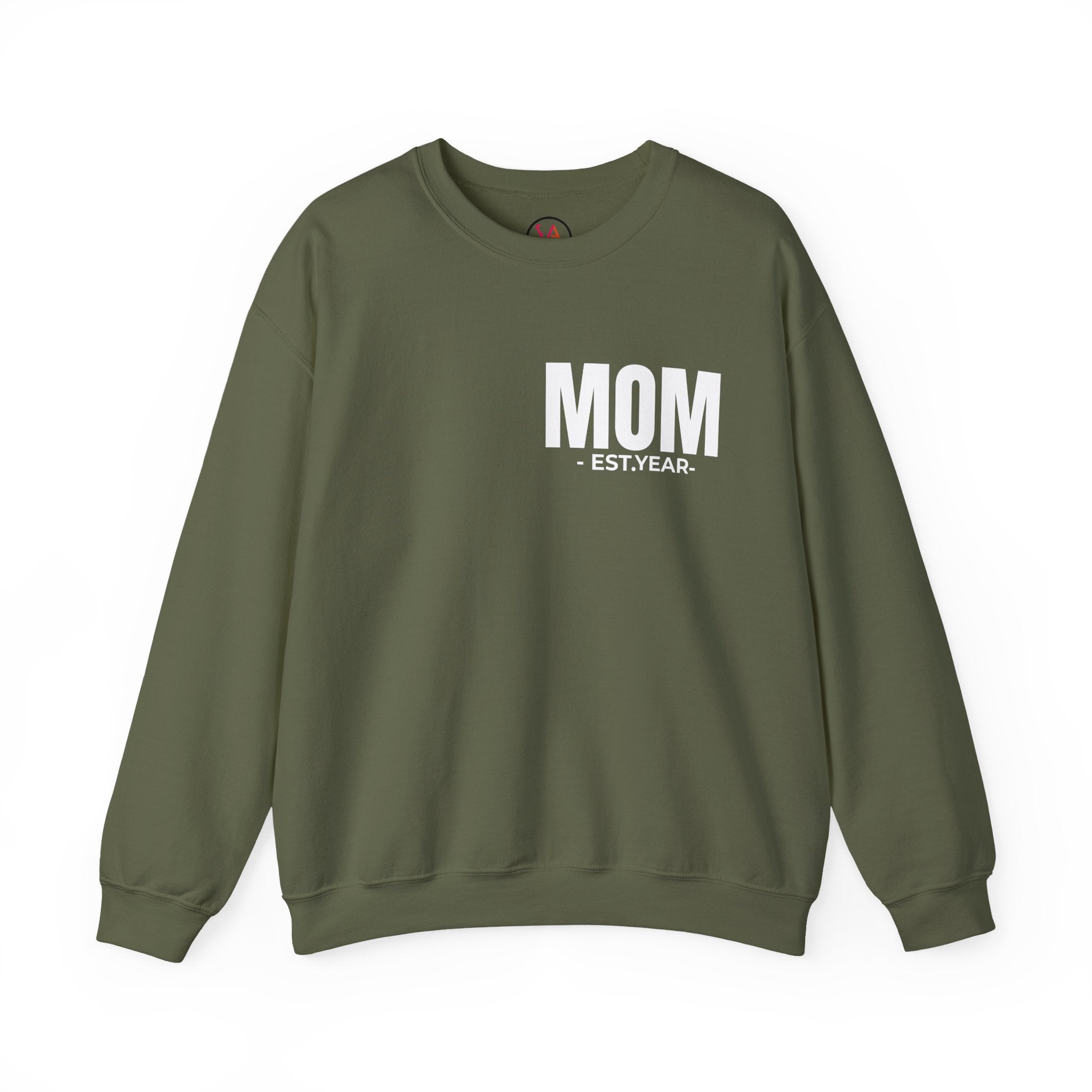 Personalized 'MOM EST. [Year]' Crewneck Sweatshirt — Custom Mother's Day/New Mom Gift