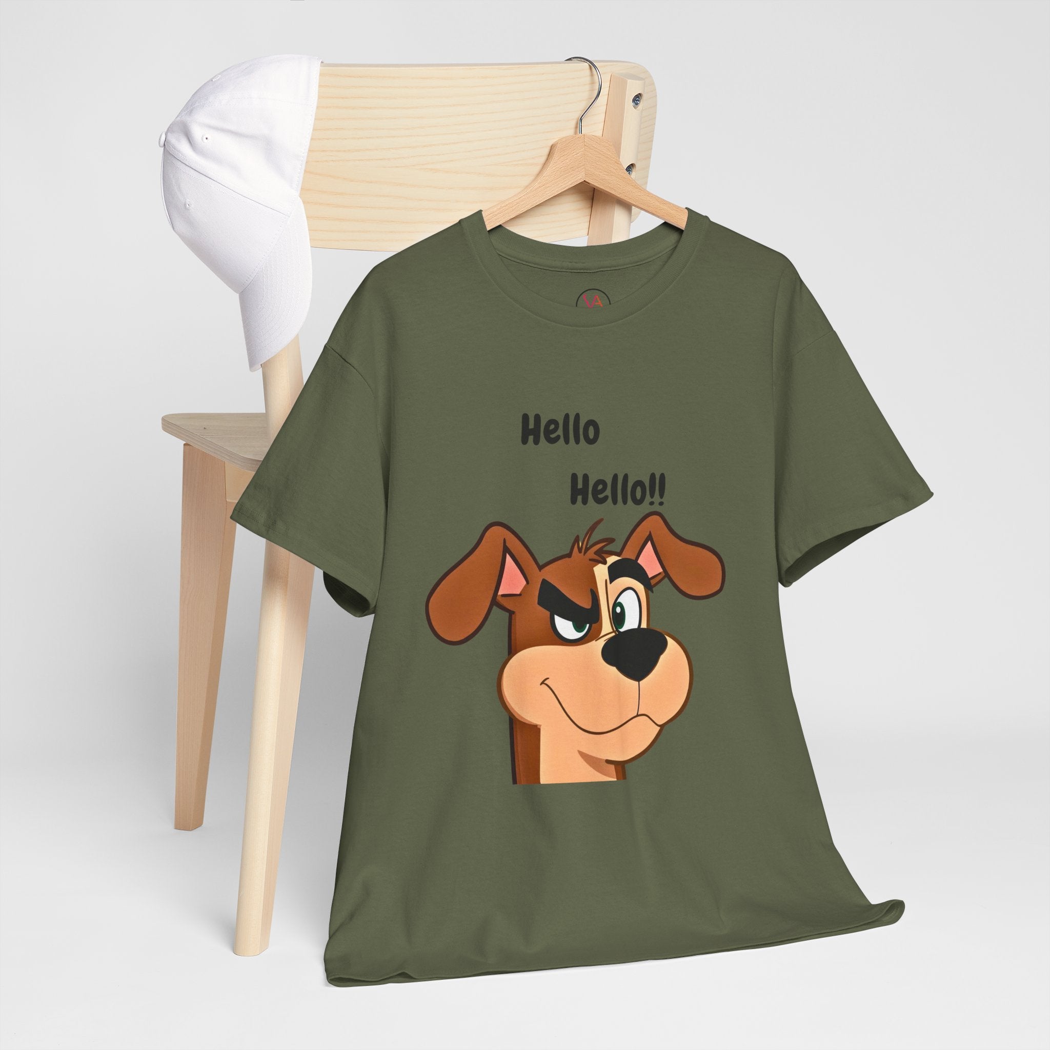 Hello Hello! Smirking Dog Unisex T-Shirt