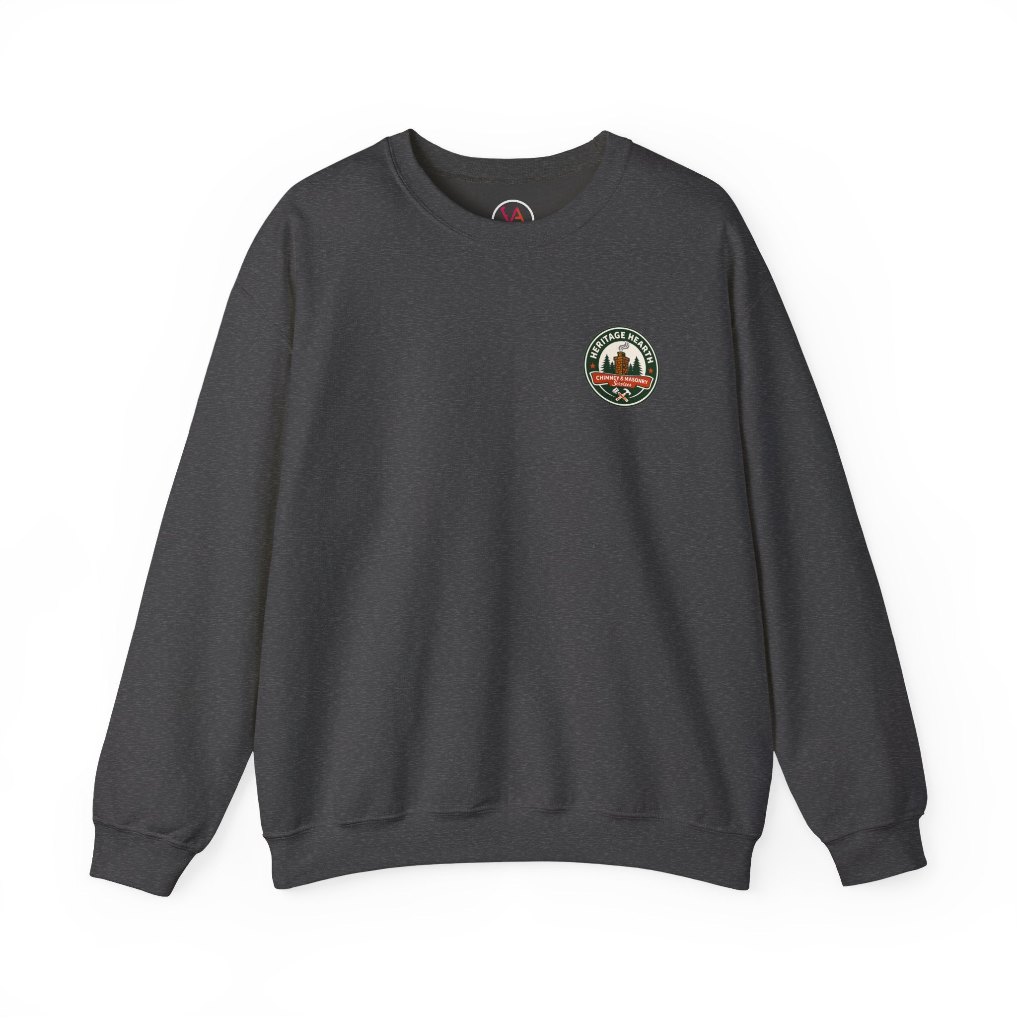 Heritage Hearth Crewneck Sweatshirt — Chimney & Masonry Logo Pullover