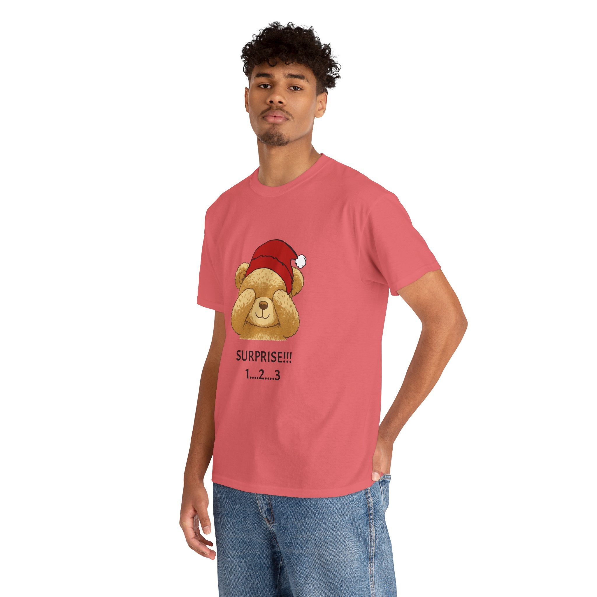 Surprise Bear Christmas Tee — Cute Holiday Bear Graphic T-Shirt