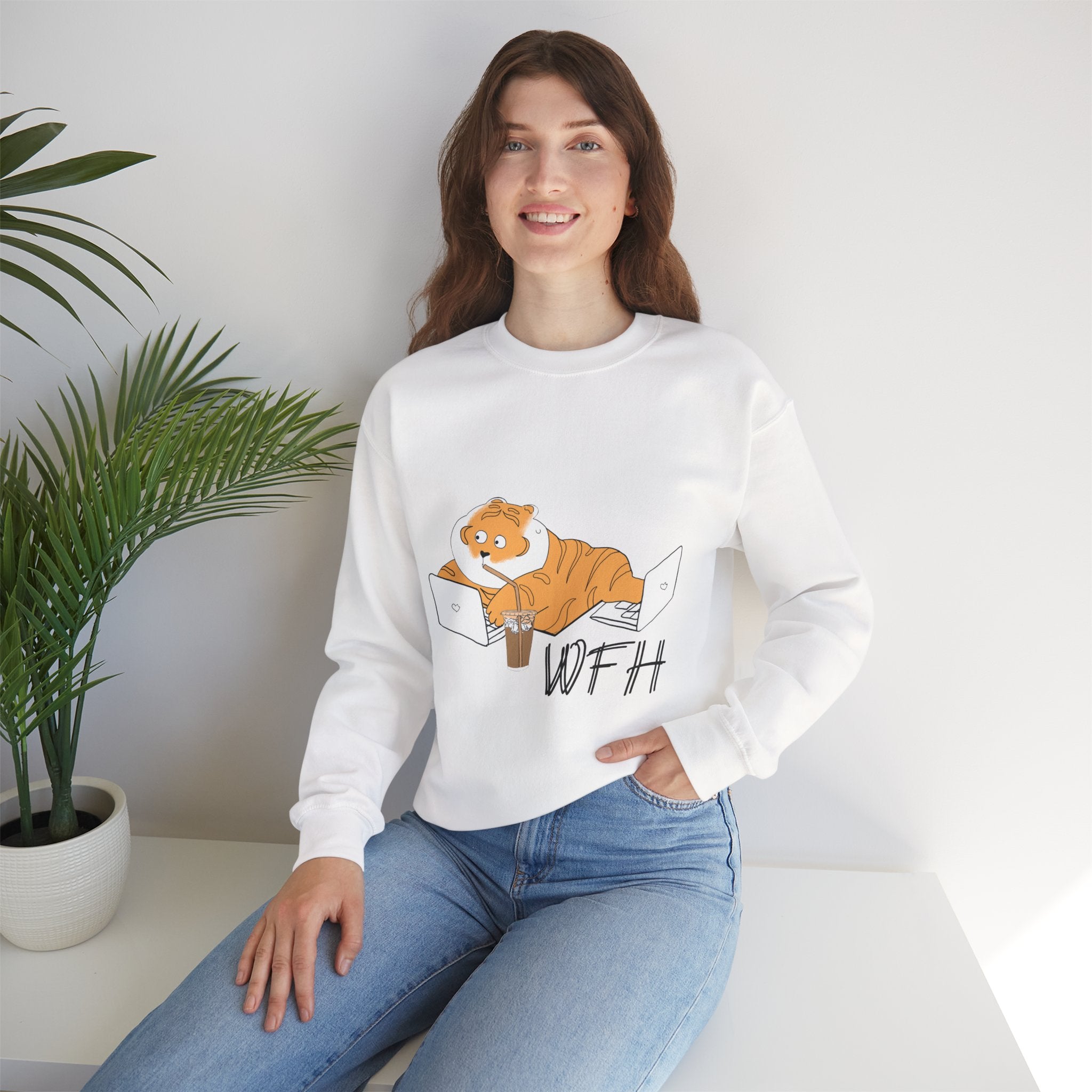 Work From Home Unisex Sweatshirt – Cozy WFH Graphic Print