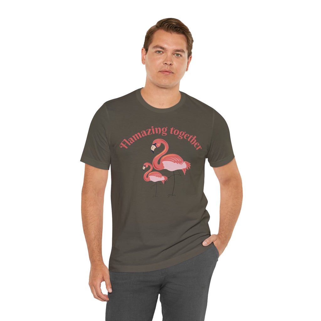 Flamingo Printed Unisex 100% Cotton T-Shirt