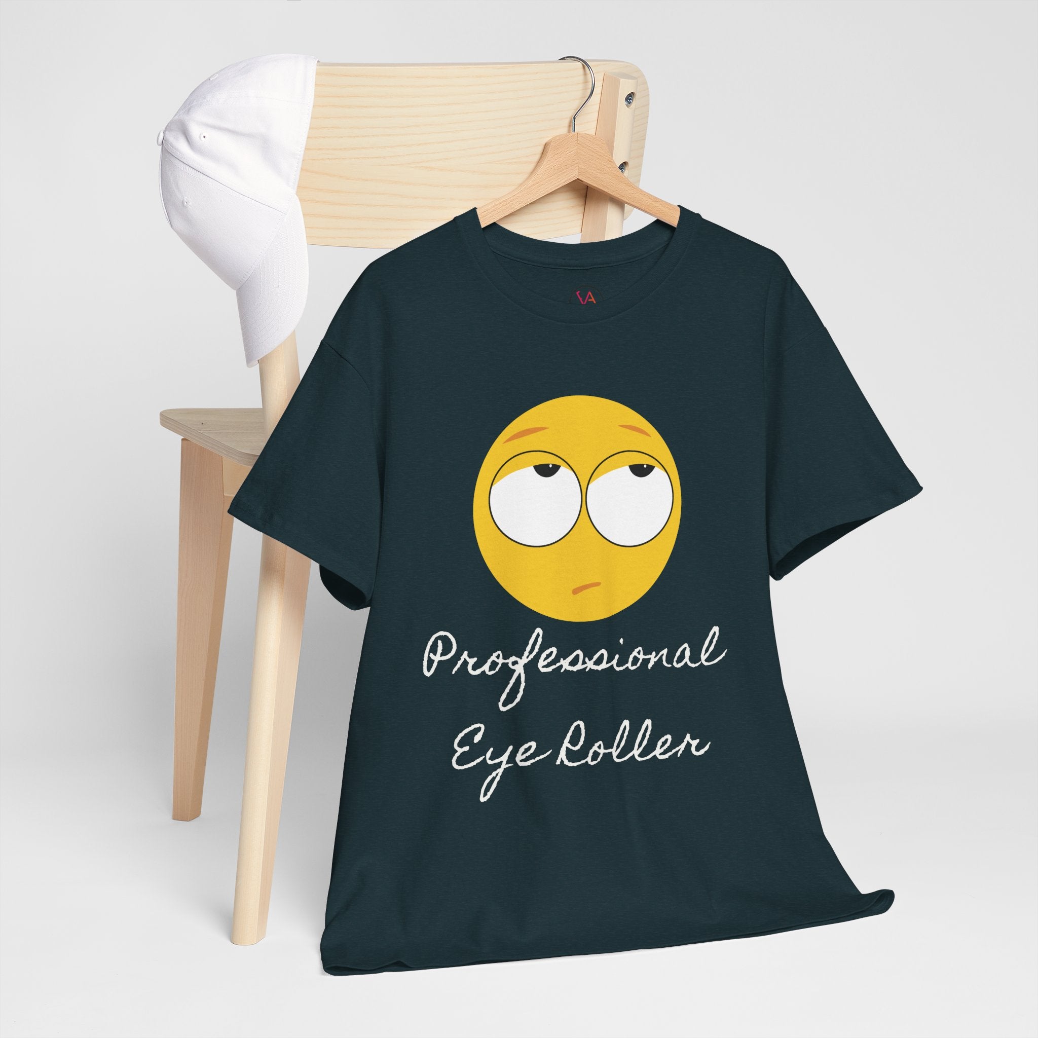 Lightweight 100% Cotton T-Shirt with Funny Eye Roll Graphic – Unisex