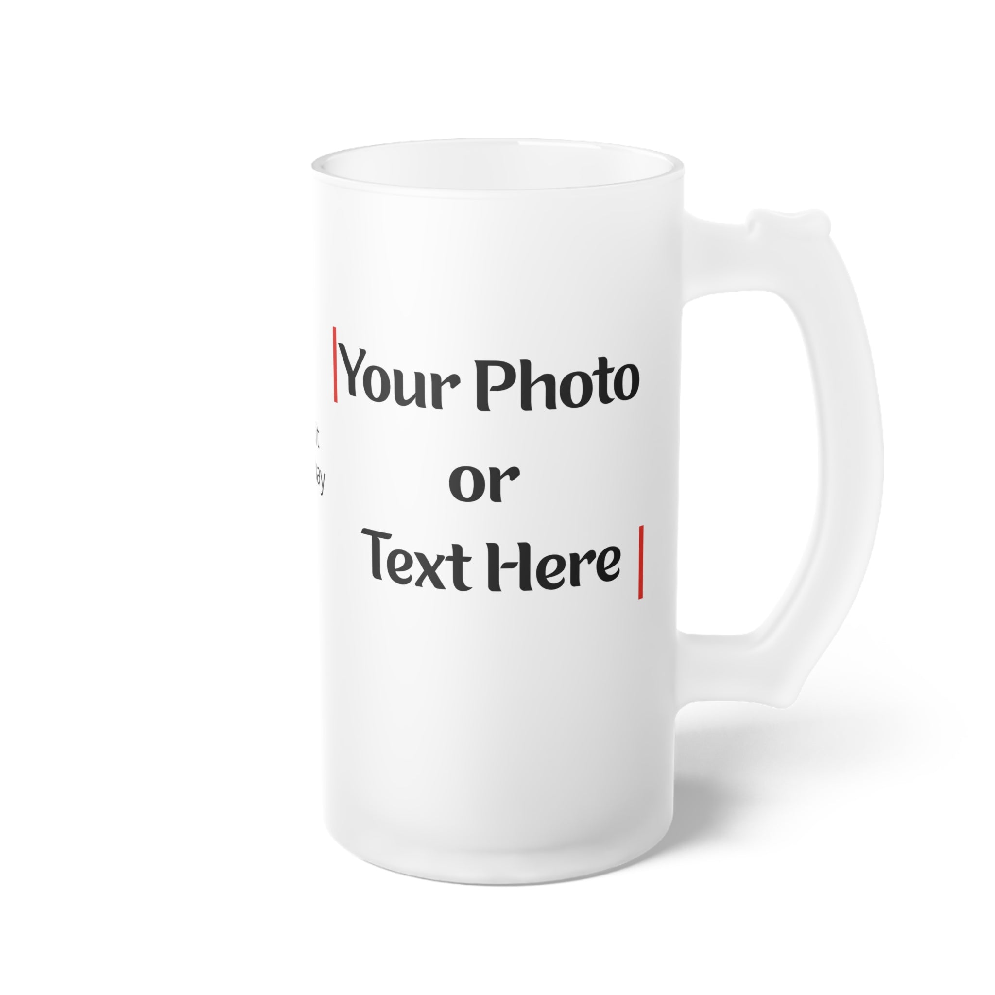 Frosted Glass Beer Mug — Customizable Tall Beer Stein for Parties & Gifts