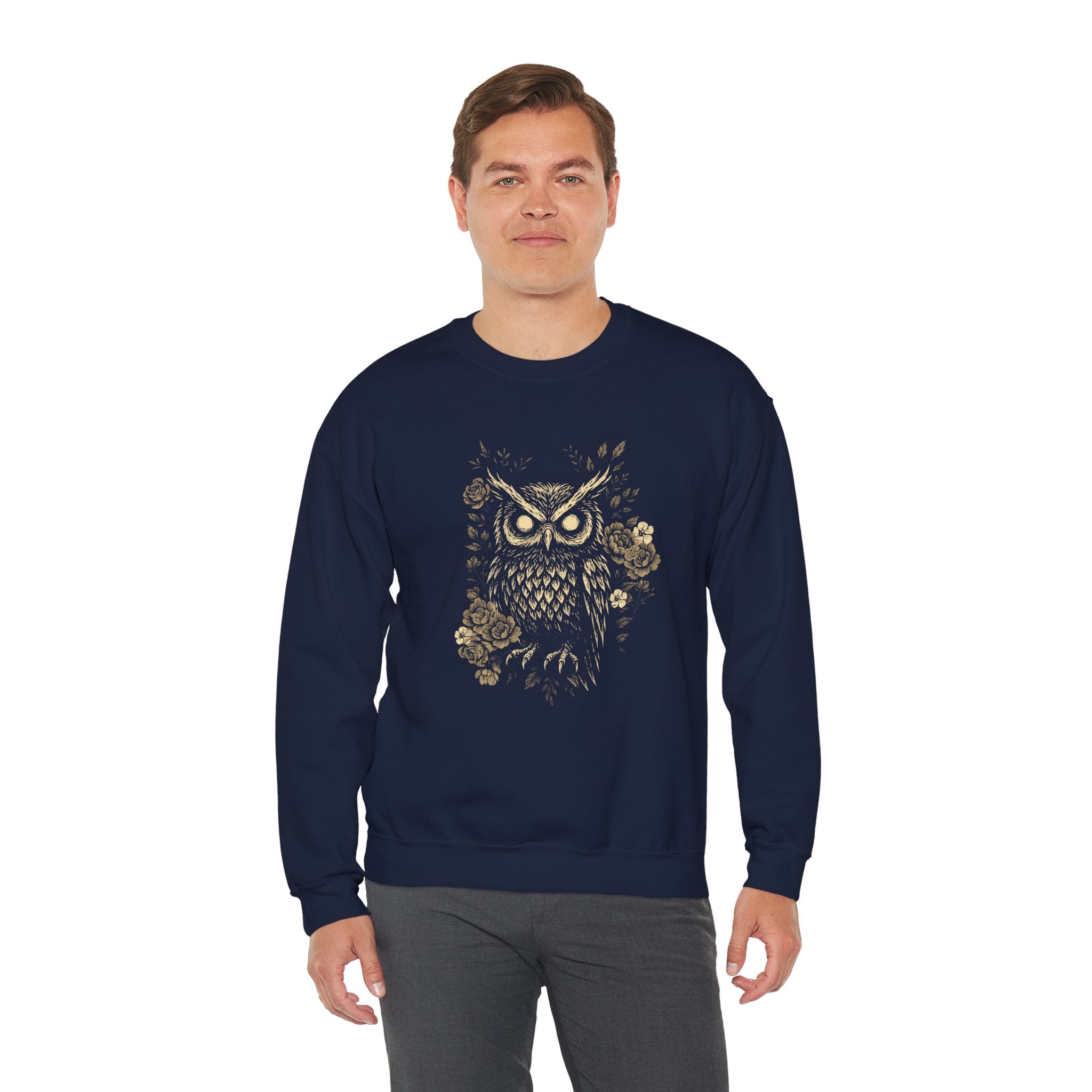 Cozy Unisex Owl Pullover Sweatshirt